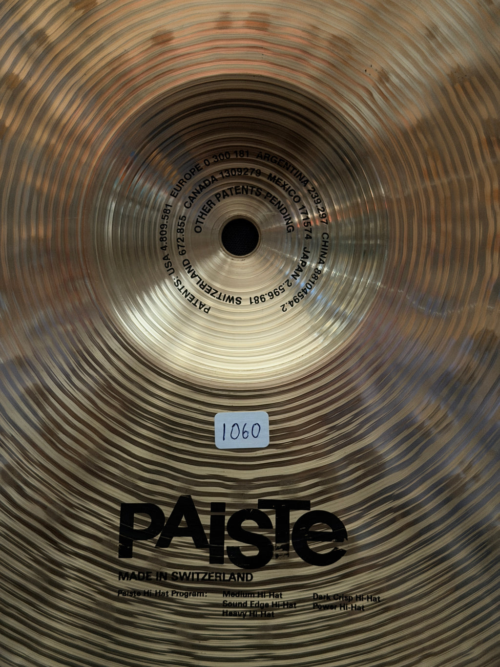 13" Paiste Signature Power Hi-Hat 1060-931 grams from 1998