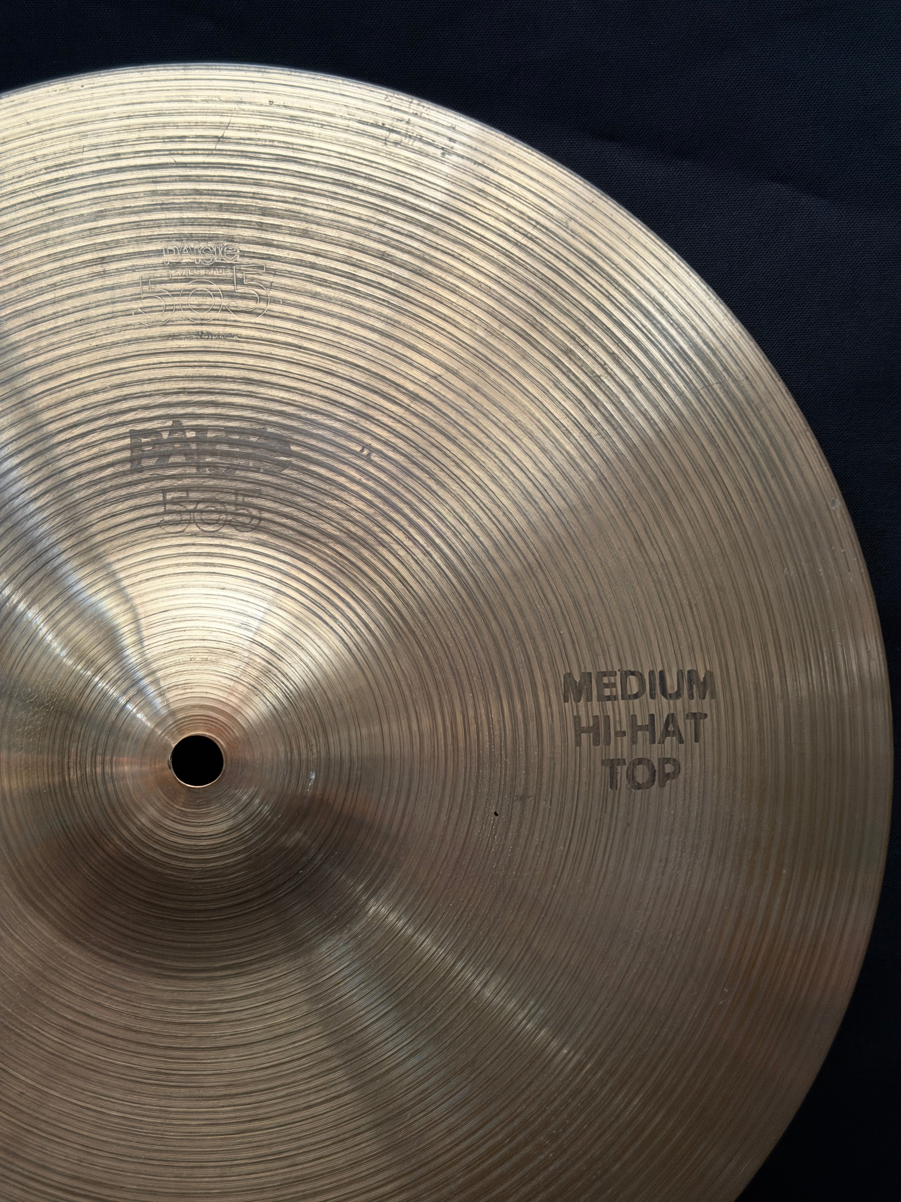 14" Paiste 505 Medium Hi-Hat from 1978-79