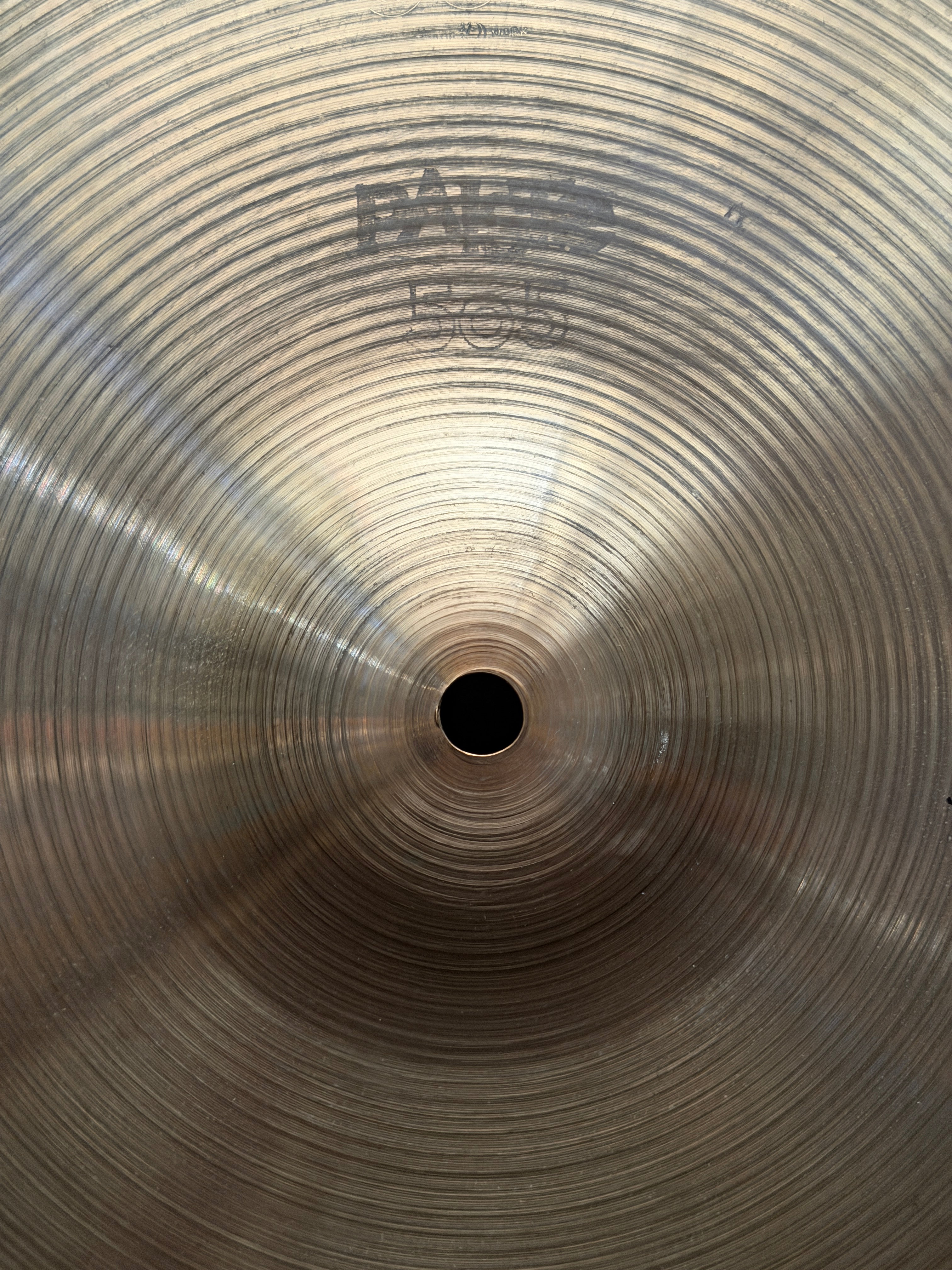 14" Paiste 505 Medium Hi-Hat from 1978-79