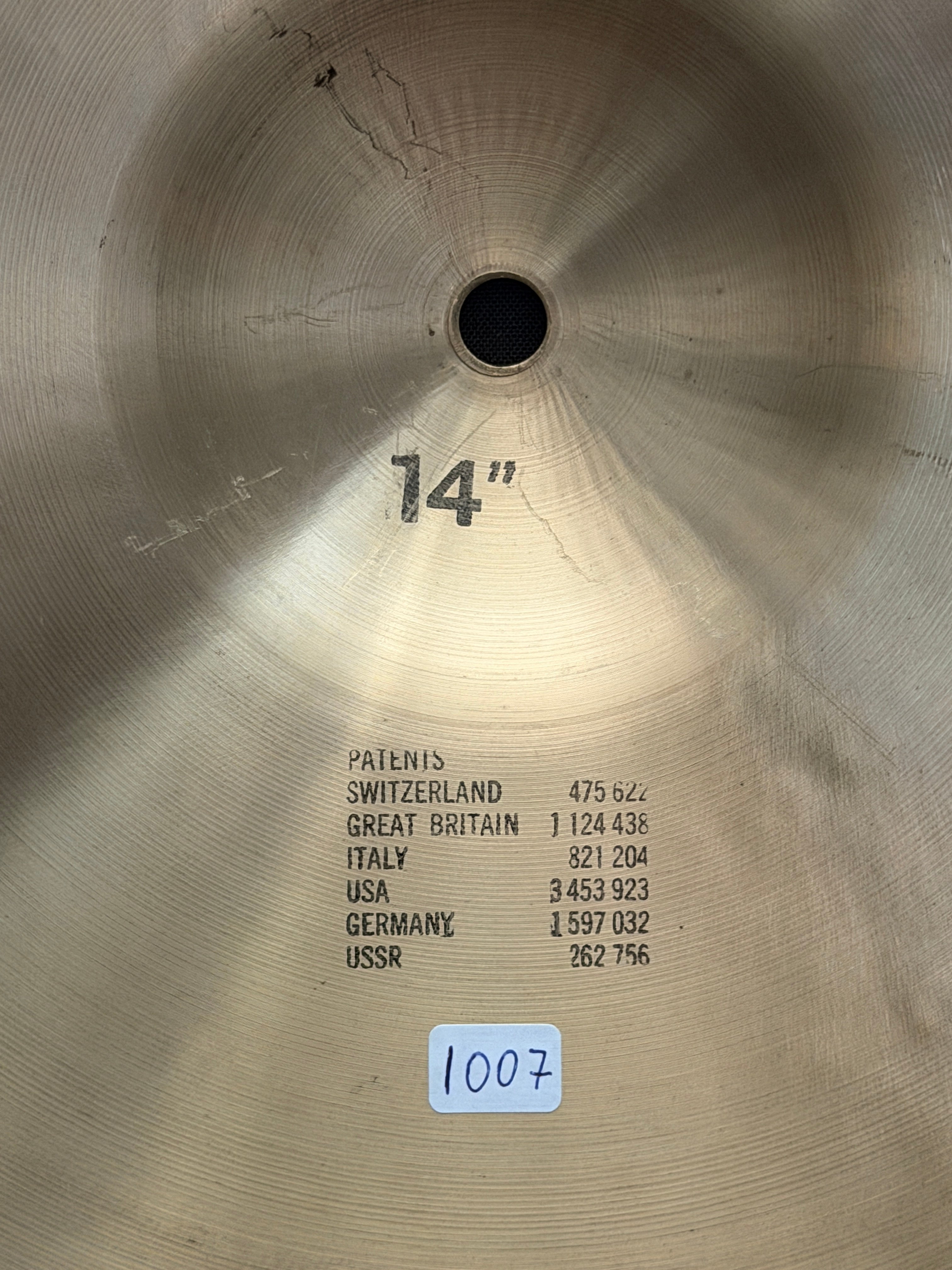 14" Paiste 602 Sound Edge Hi-Hat from 1977
