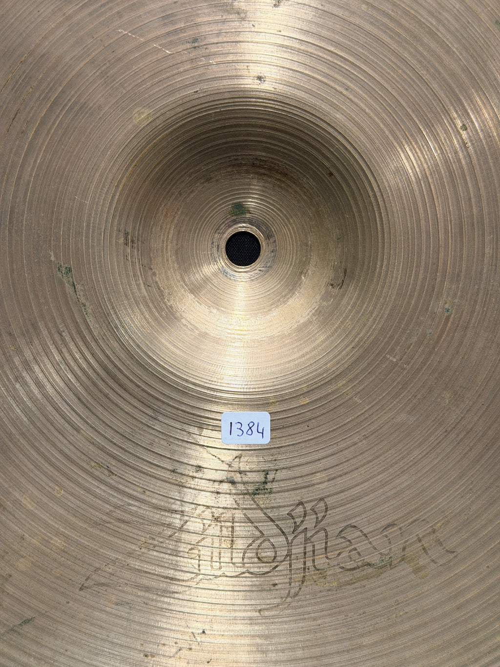 14" Zildjian Avedis Hi-Hat hollow logo from 1970's 1384-690 grams