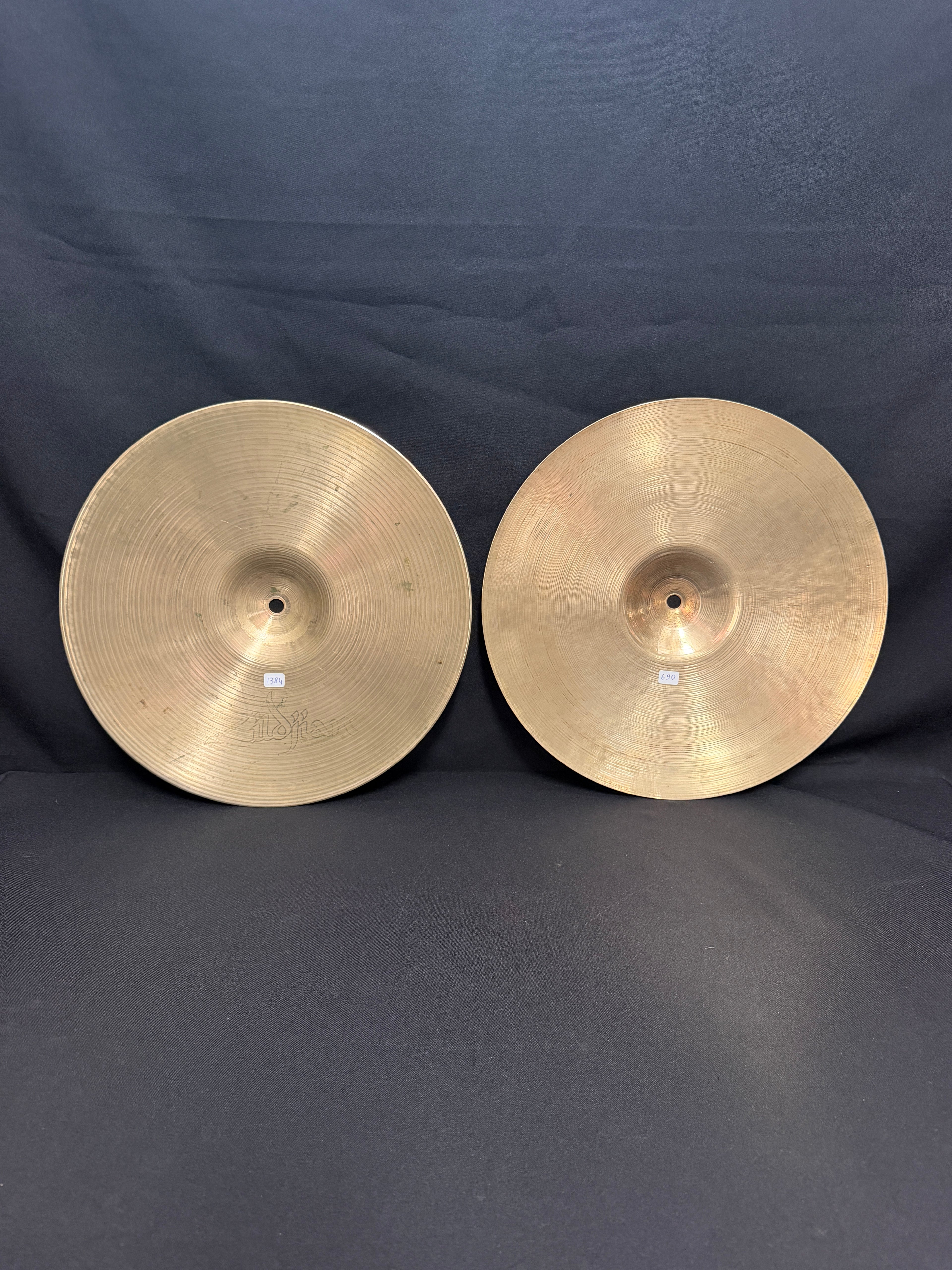 14" Zildjian Avedis Hi-Hat hollow logo from 1970's 1384-690 grams