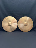 15" Paiste 2002 Sound Edge Hi-Hat black logo from 1979