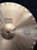 15" Paiste 2002 Sound Edge Hi-Hat black logo from 1979