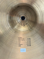 15" Paiste 2002 Sound Edge Hi-Hat black logo from 1979