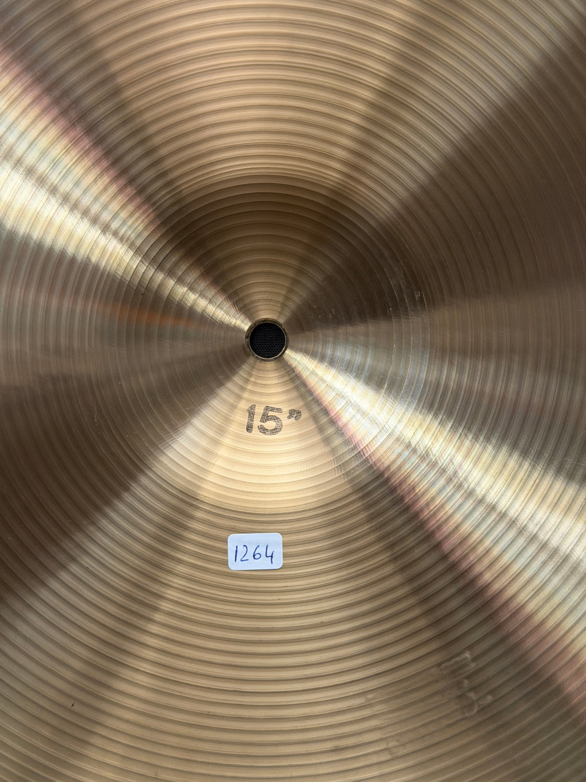15" Paiste 602 Heavy Hi-Hat 1264 - 1192 grams from 1979