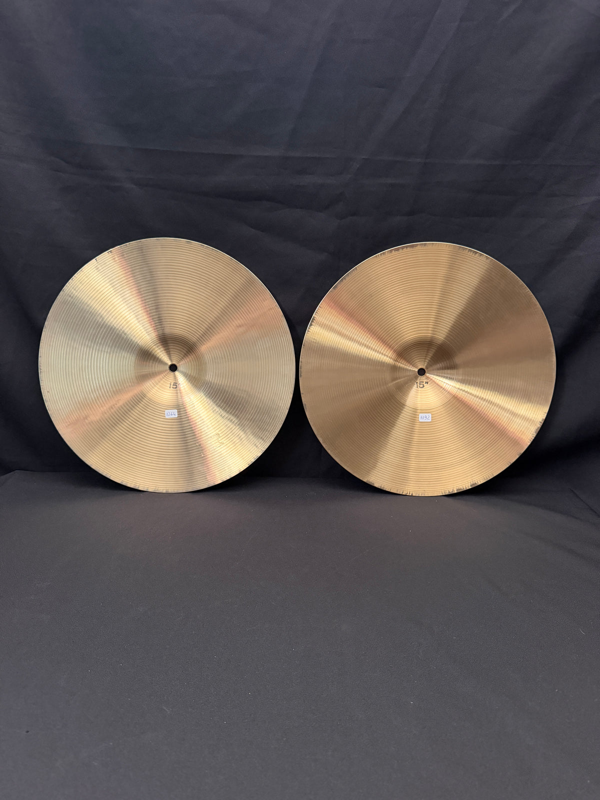 15" Paiste 602 Heavy Hi-Hat 1264 - 1192 grams from 1979