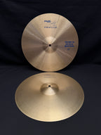 15" Paiste 602 Medium Hi-Hat Blue Logo from 1982