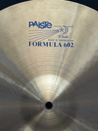 15" Paiste 602 Medium Hi-Hat Blue Logo from 1982