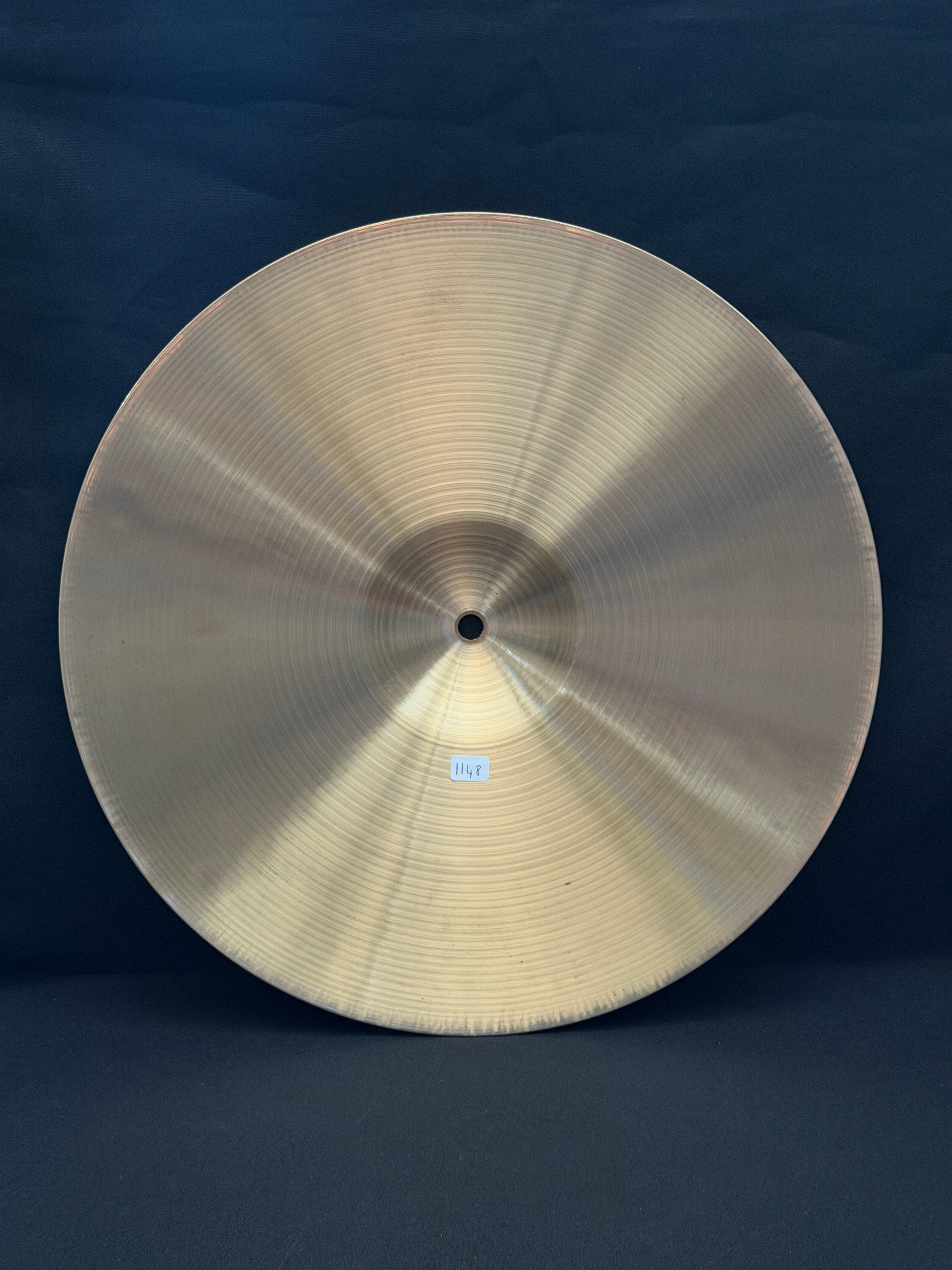 15" Paiste 602 Medium Hi-Hat Blue Logo from 1982
