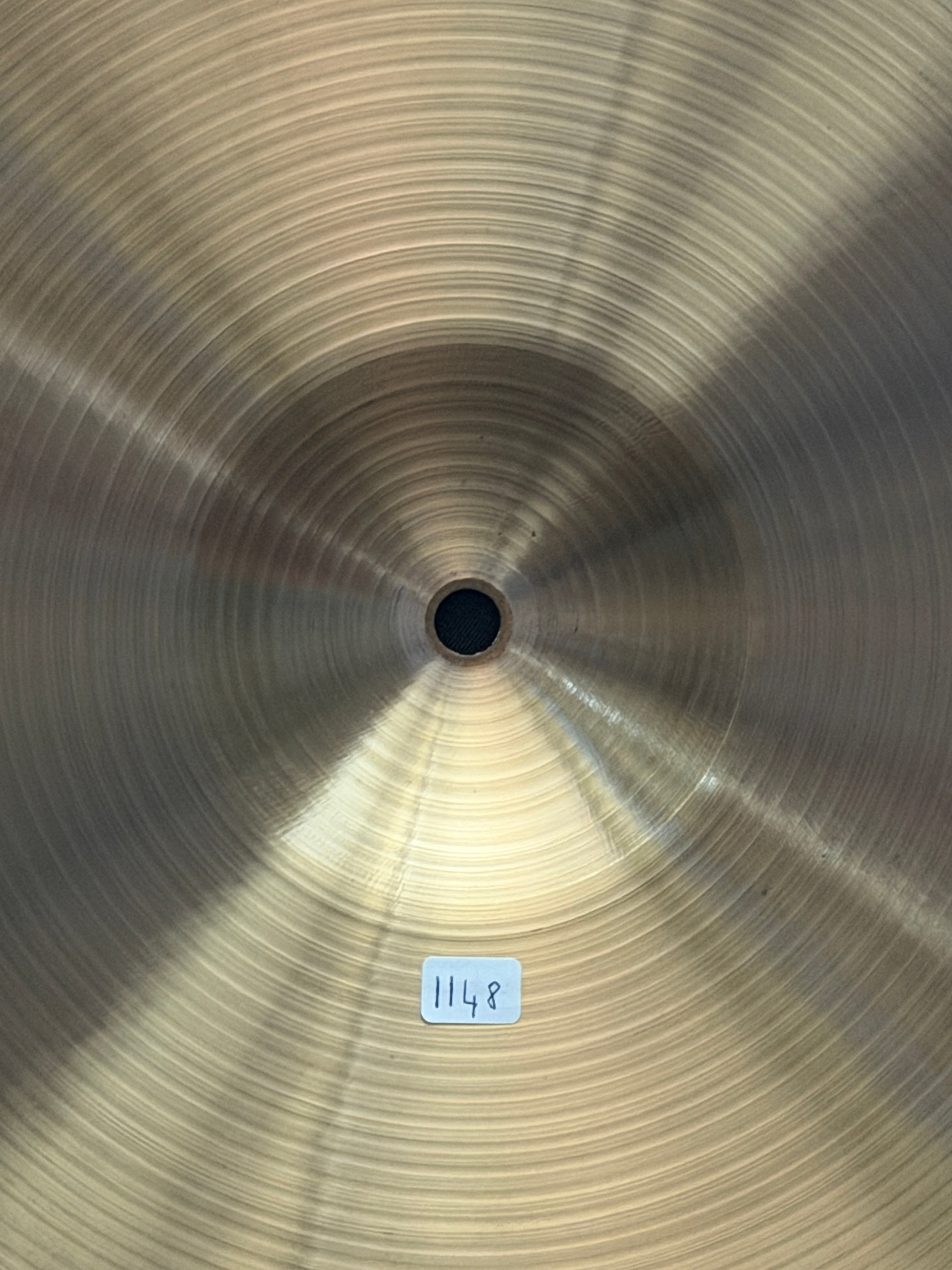 15" Paiste 602 Medium Hi-Hat Blue Logo from 1982