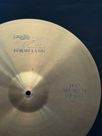 15" Paiste 602 Medium Hi-Hat Blue Logo from 1982