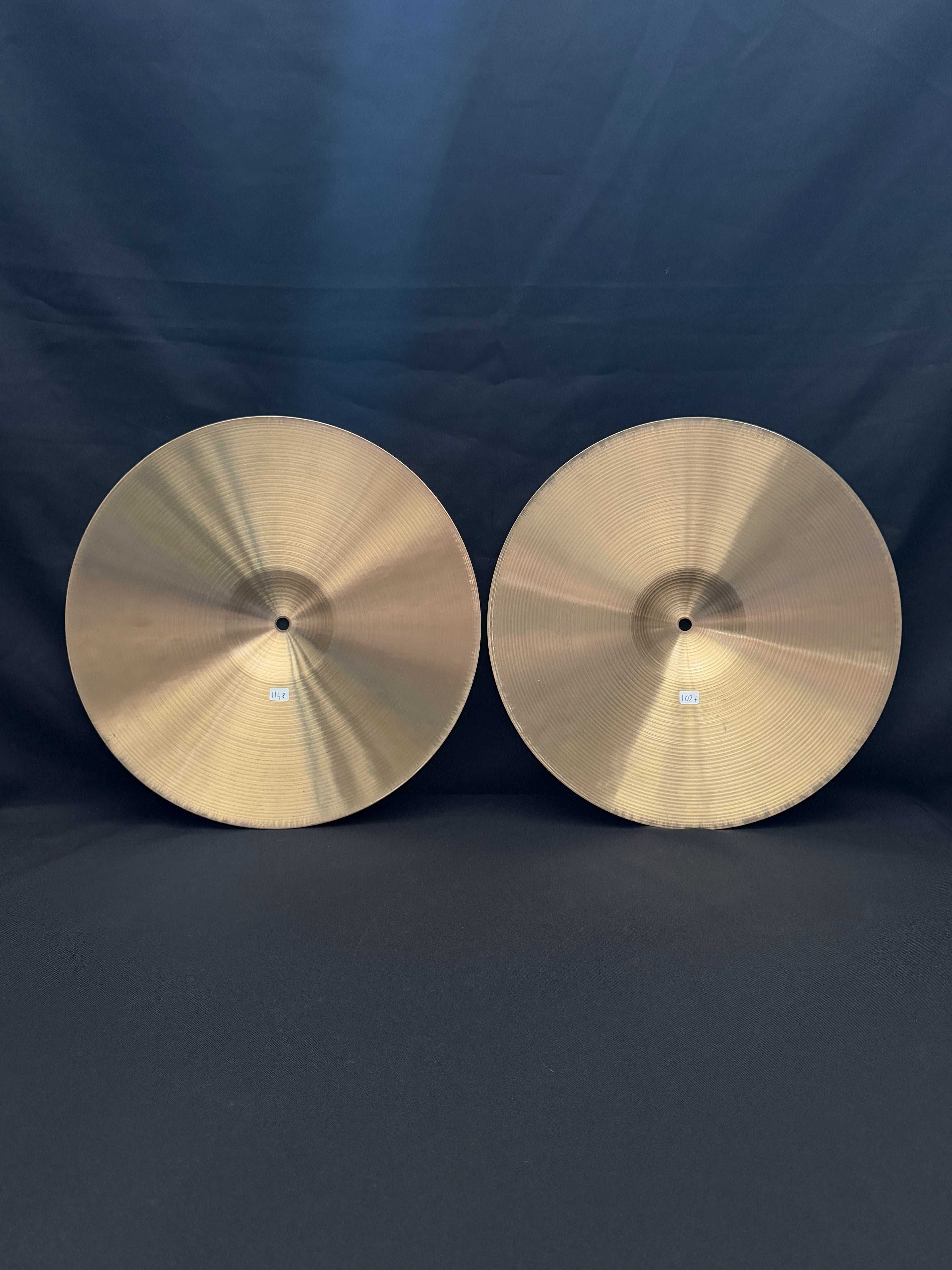 15" Paiste 602 Medium Hi-Hat Blue Logo from 1982