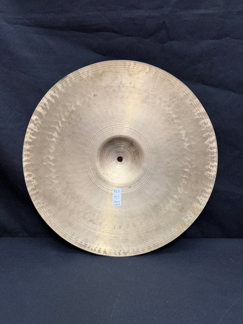 15" Zildjian Avedis Trans Stamp Hi-Hat from 1940's-1950's 769-747 grams