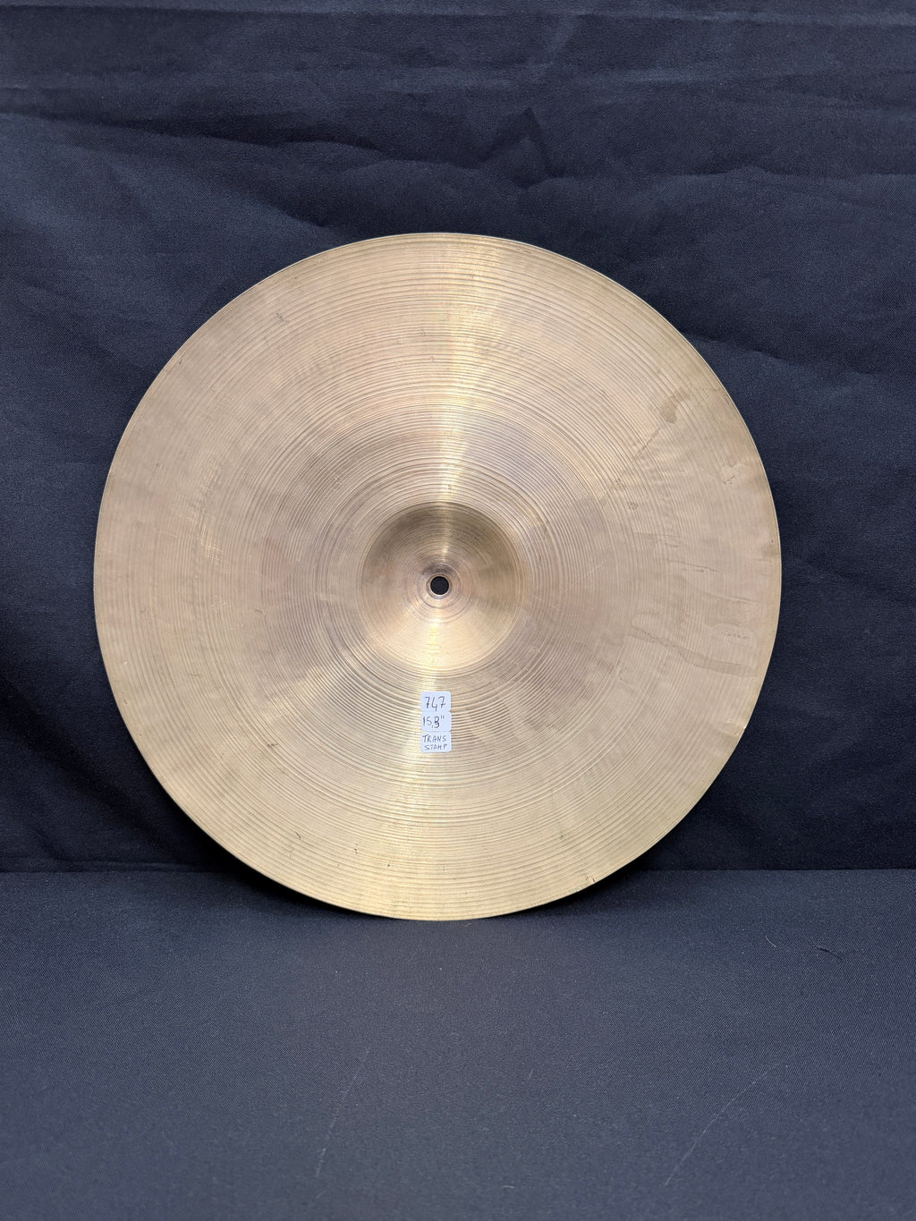 15" Zildjian Avedis Trans Stamp Hi-Hat from 1940's-1950's 769-747 grams