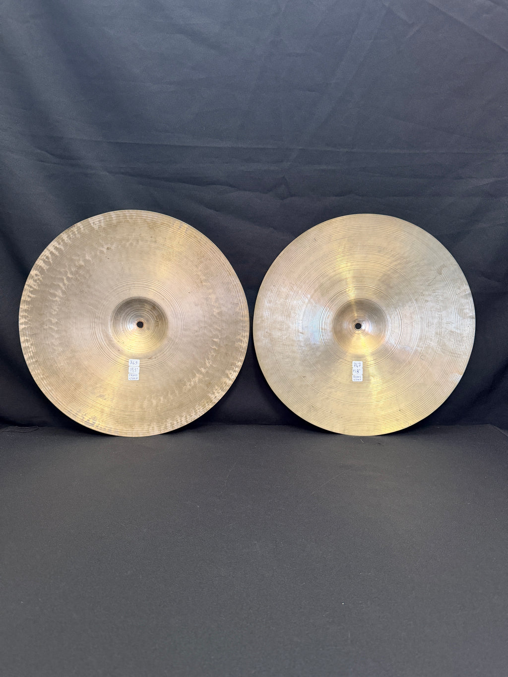 15" Zildjian Avedis Trans Stamp Hi-Hat from 1940's-1950's 769-747 grams