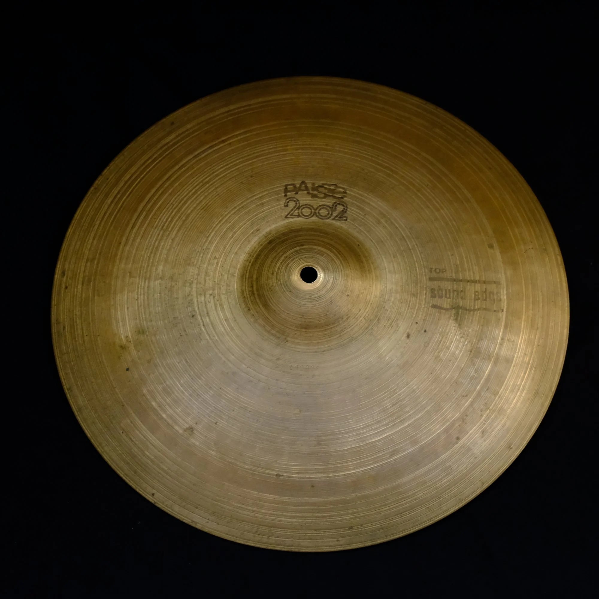 15" Paiste 2002 Sound Edge Hi-Hat black logo from 1974