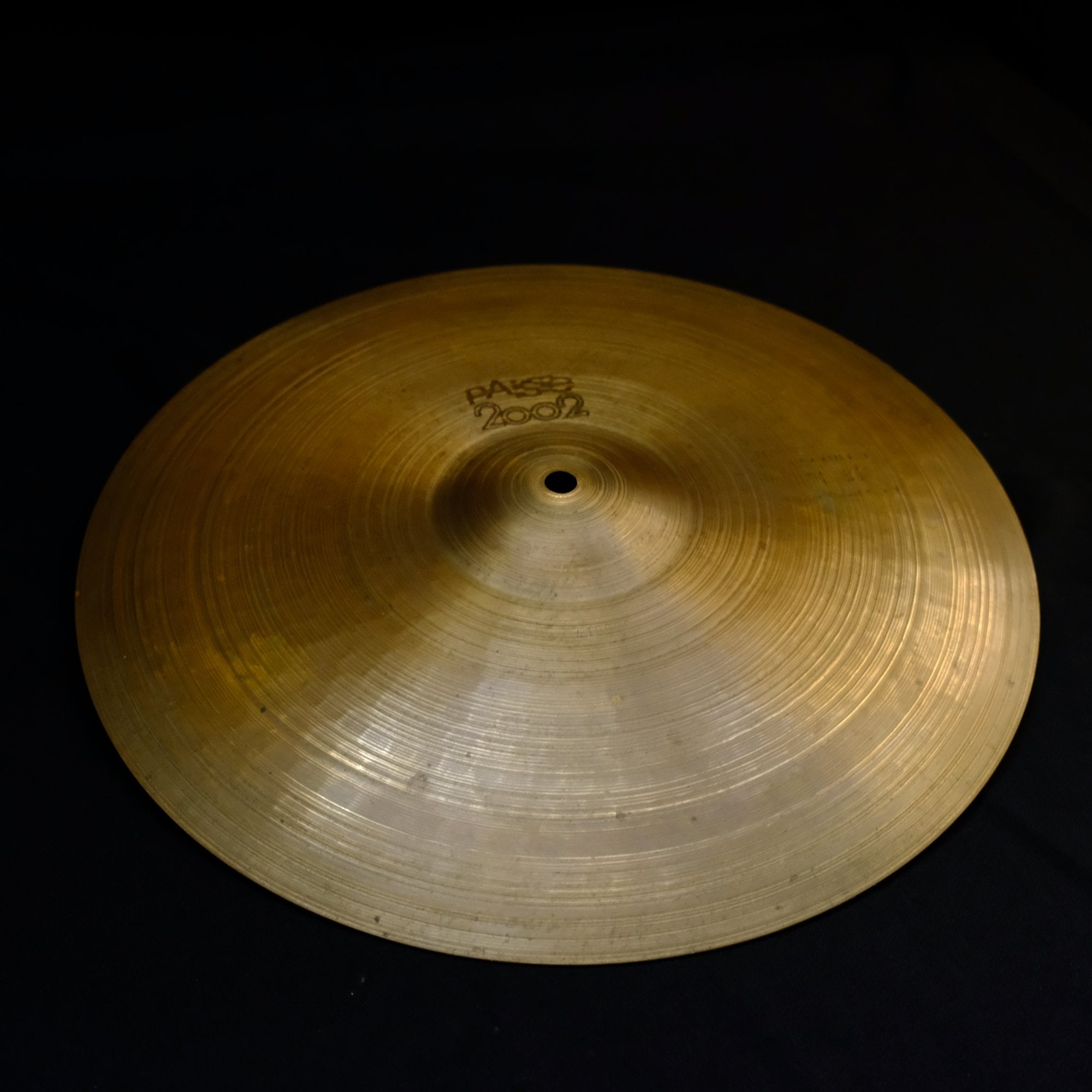 15" Paiste 2002 Sound Edge Hi-Hat black logo from 1974
