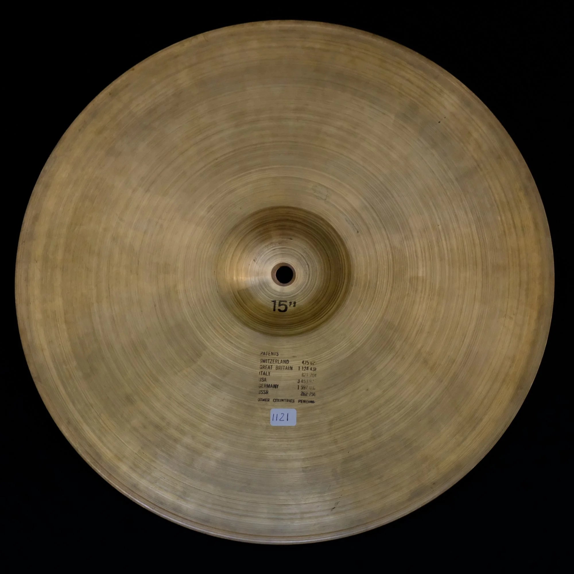 15" Paiste 2002 Sound Edge Hi-Hat black logo from 1974