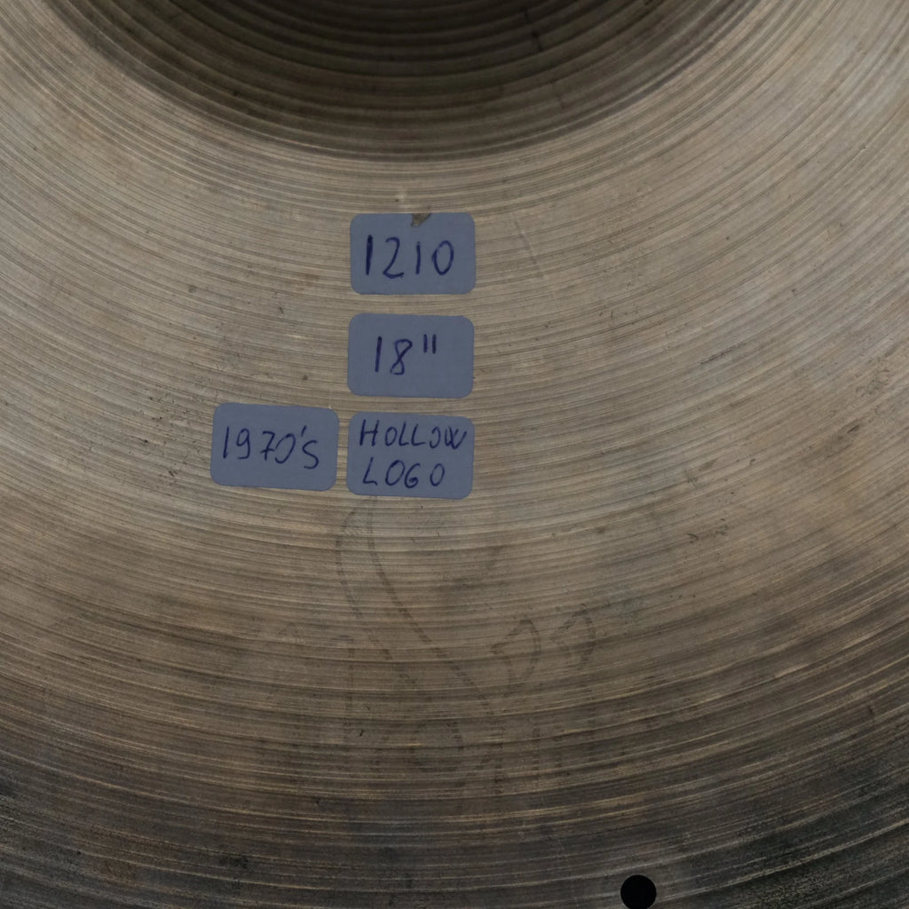 18" Zildjian Avedis light crash Hollow Logo from 1970's 1210 grams