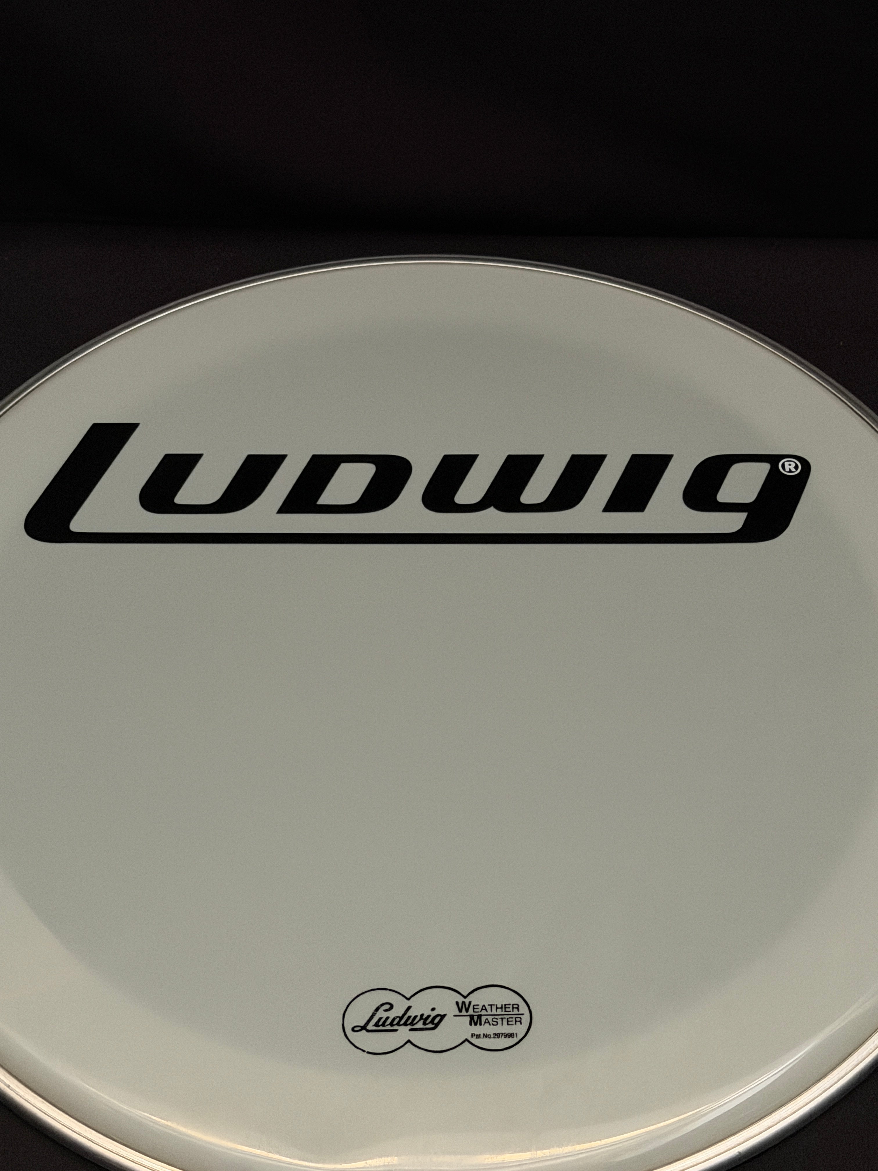 18" Ludwig LW4218-B Weather Master Block Logo Smooth Resonant Bass Drum Head