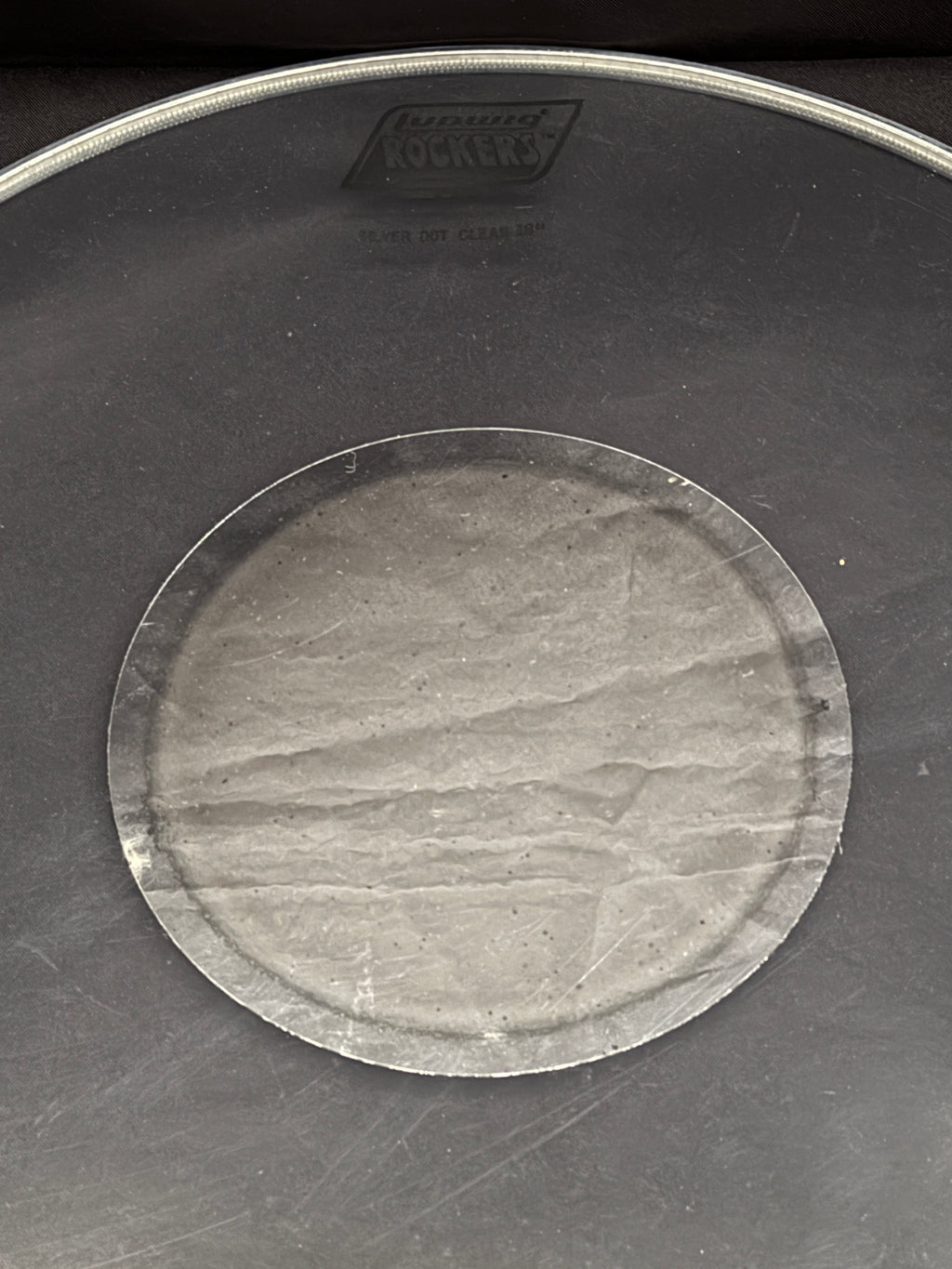 18" Ludwig Rockers Silver Dot Clear Batter Drum Head NOS