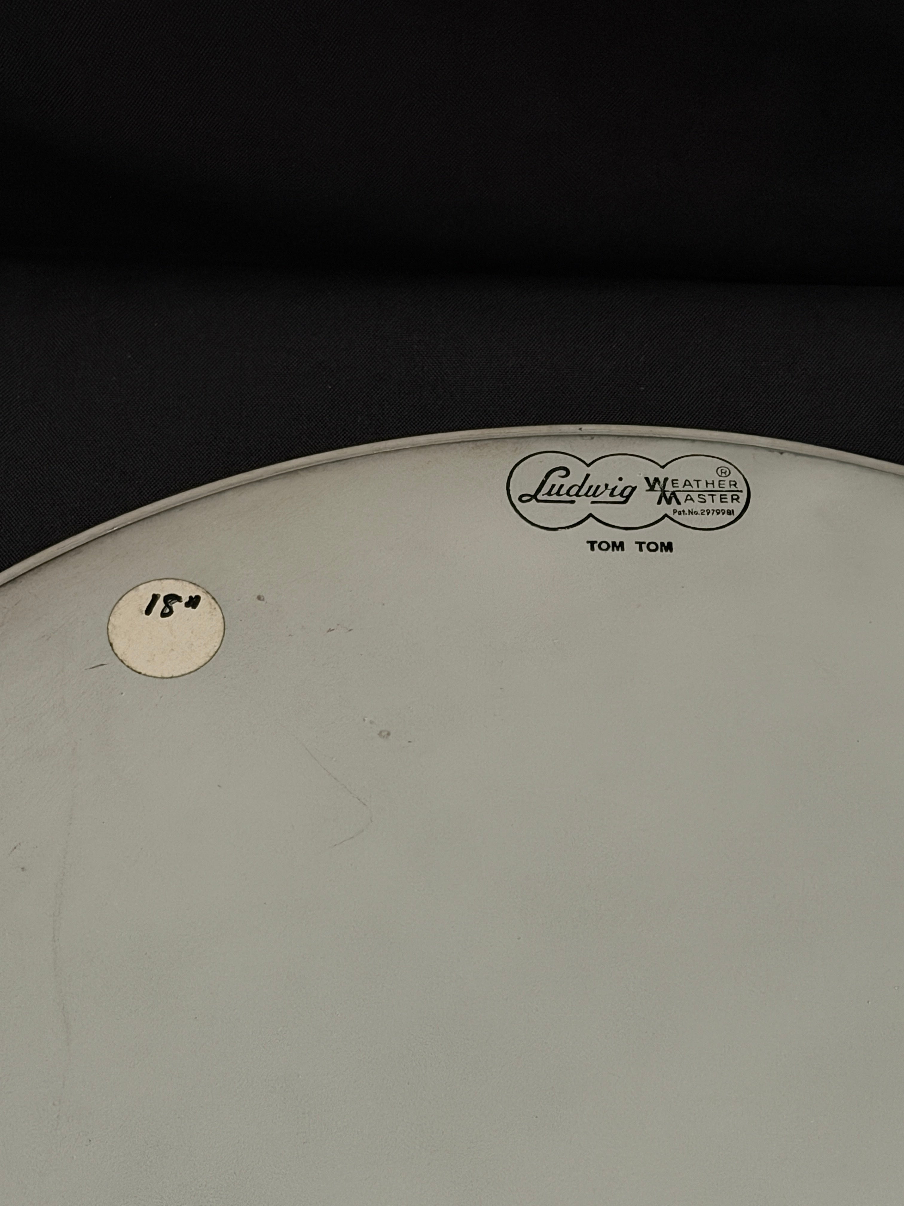 18" Ludwig Tom Tom Weather Master coated drum head NOS from 1960's