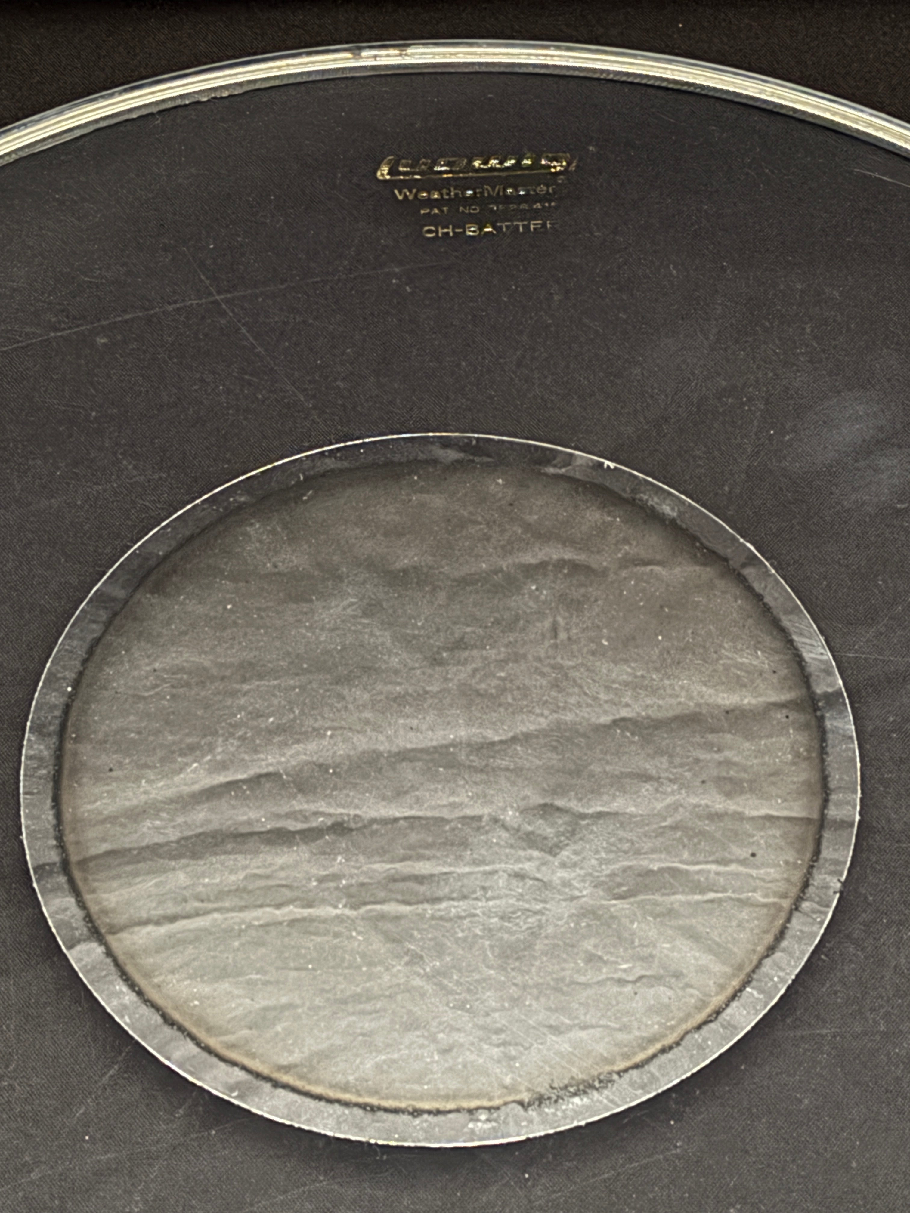 18" Ludwig Weather Master Gold Logo Silver Dot CH Batter Drum Head NOS