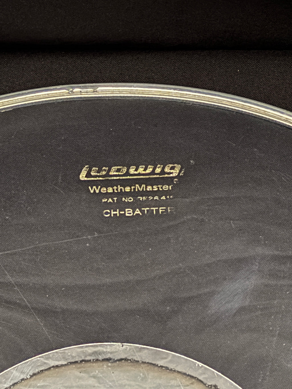 18" Ludwig Weather Master Gold Logo Silver Dot CH Batter Drum Head NOS