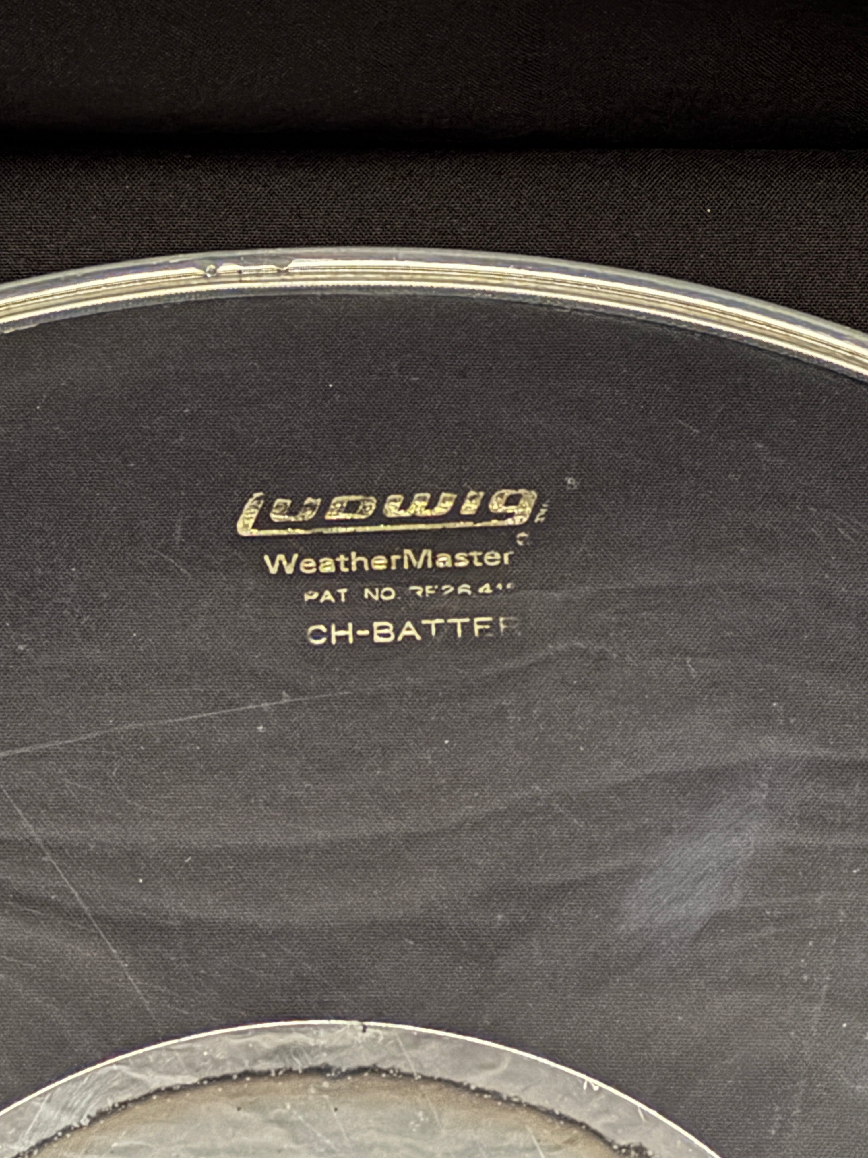18" Ludwig Weather Master Gold Logo Silver Dot CH Batter Drum Head NOS