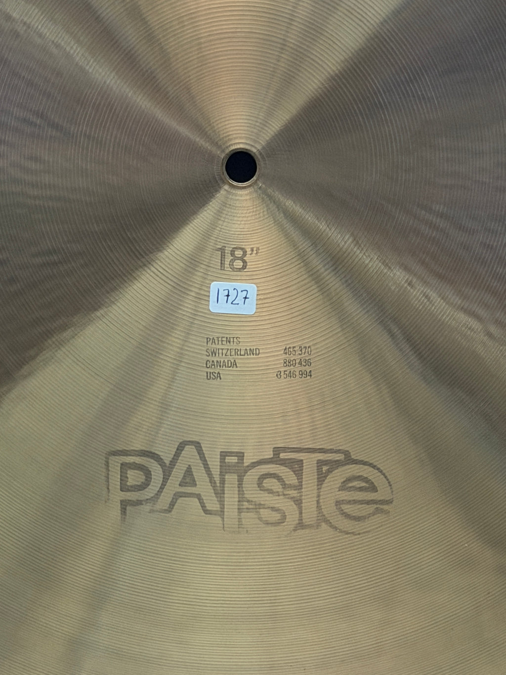 18" Paiste 602 Flat Ride Medium – Seven Sound Set (1976, 1727g)