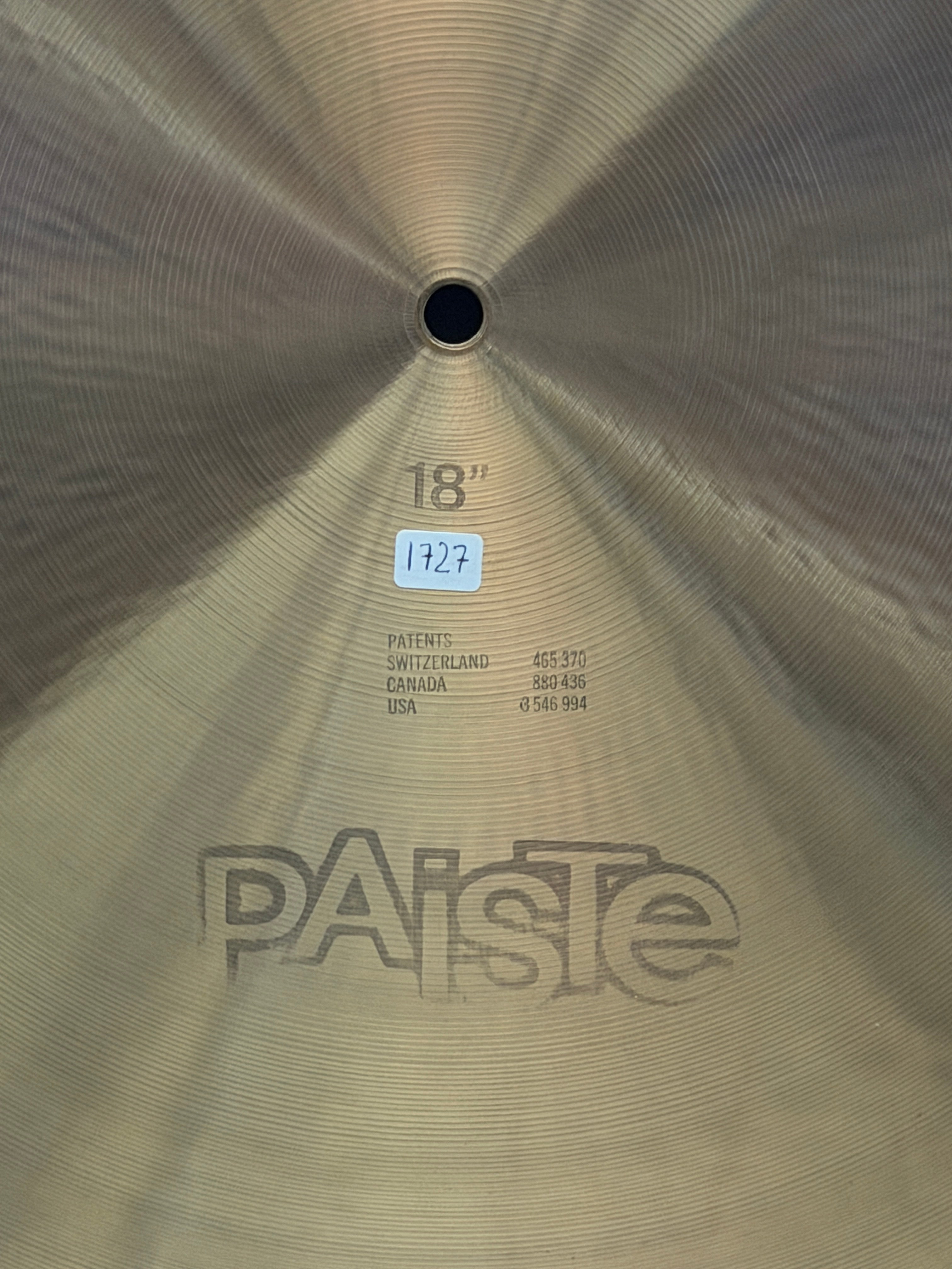 18" Paiste 602 Flat Ride Medium – Seven Sound Set (1976, 1727g)
