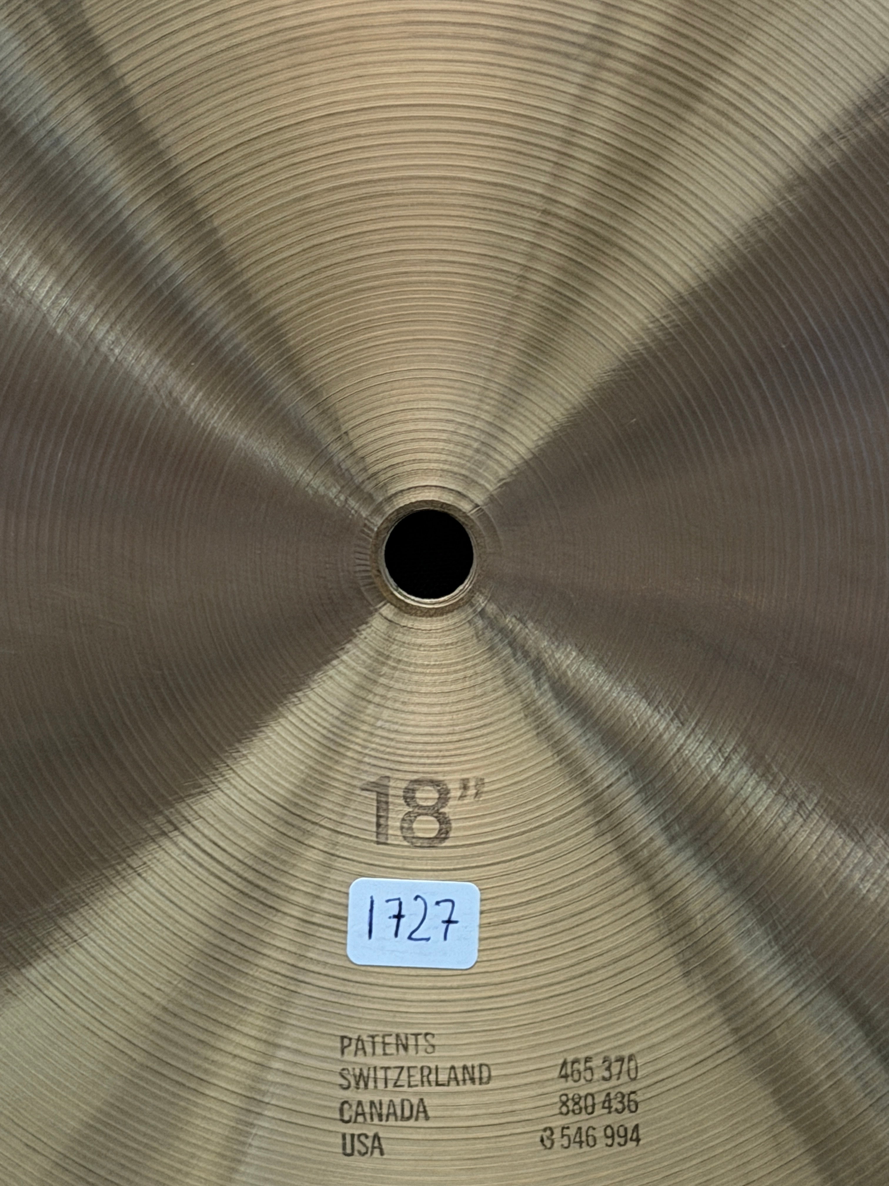 18" Paiste 602 Flat Ride Medium – Seven Sound Set (1976, 1727g)