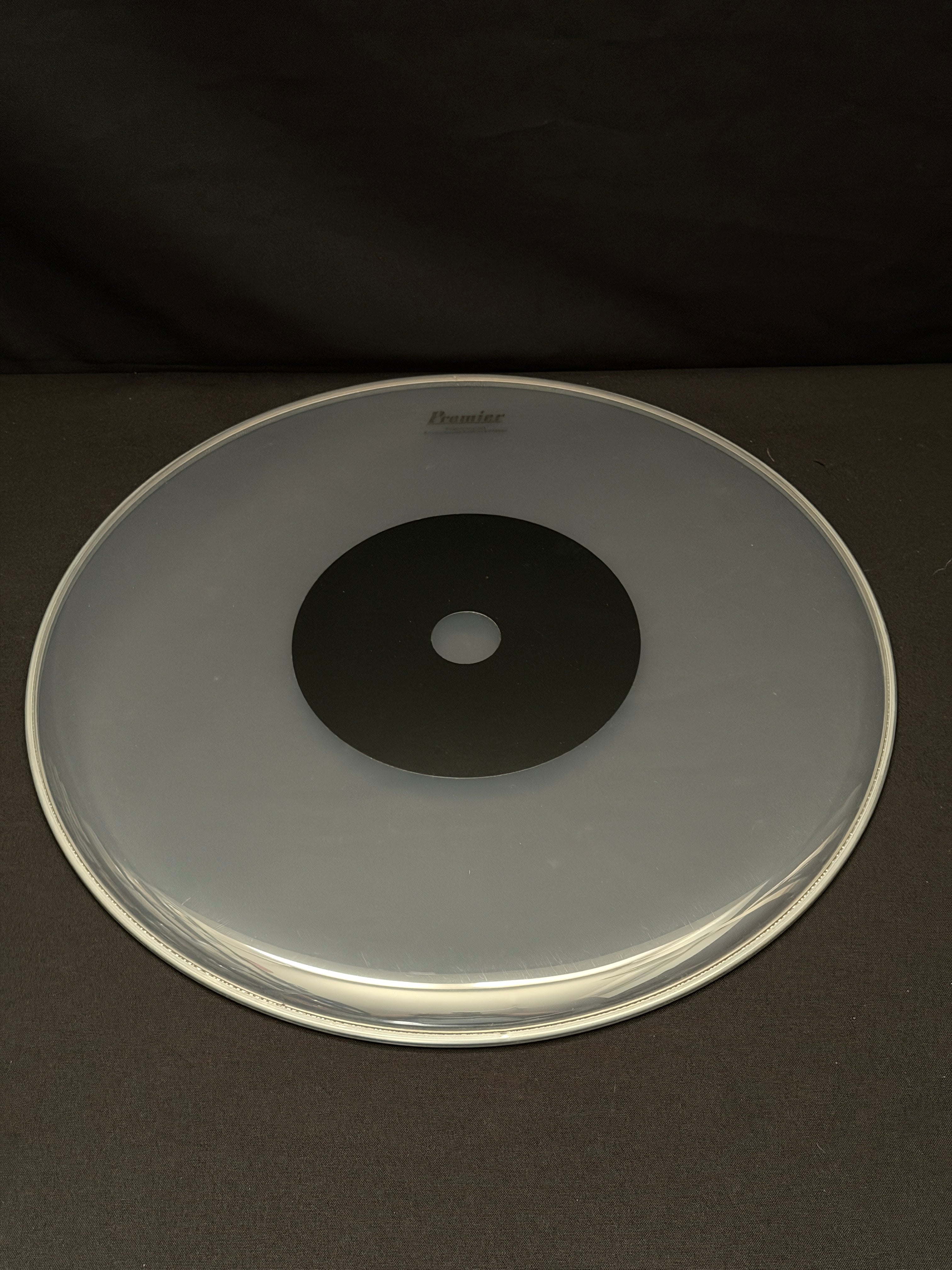 18" Premier Powerplay Black Spot Drum Head model # 2938 from 1978-79 NOS