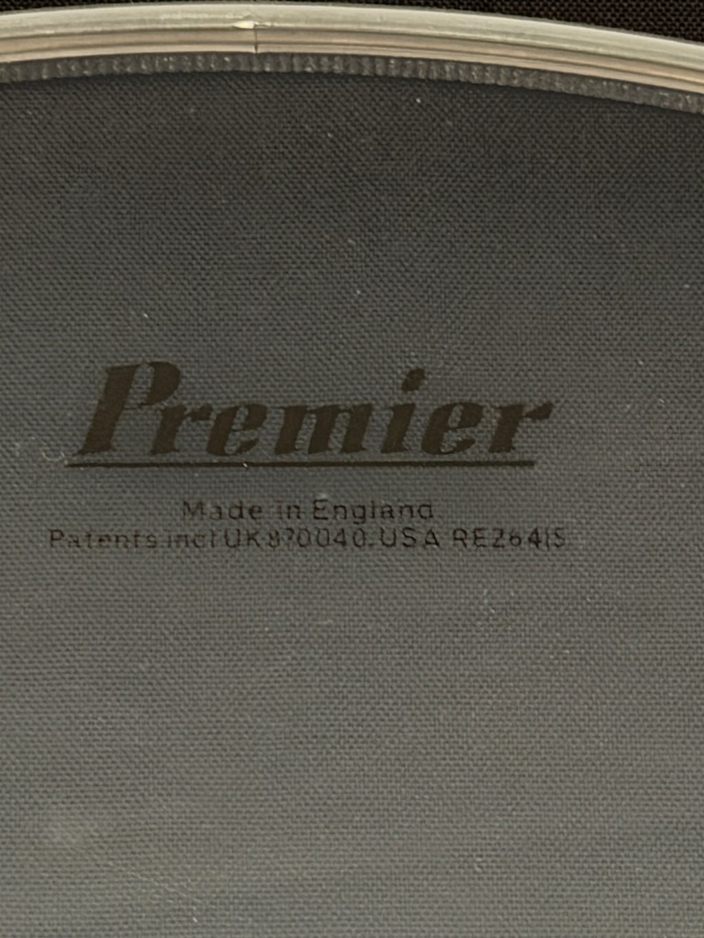 18" Premier Powerplay Black Spot Drum Head model # 2938 from 1978-79 NOS