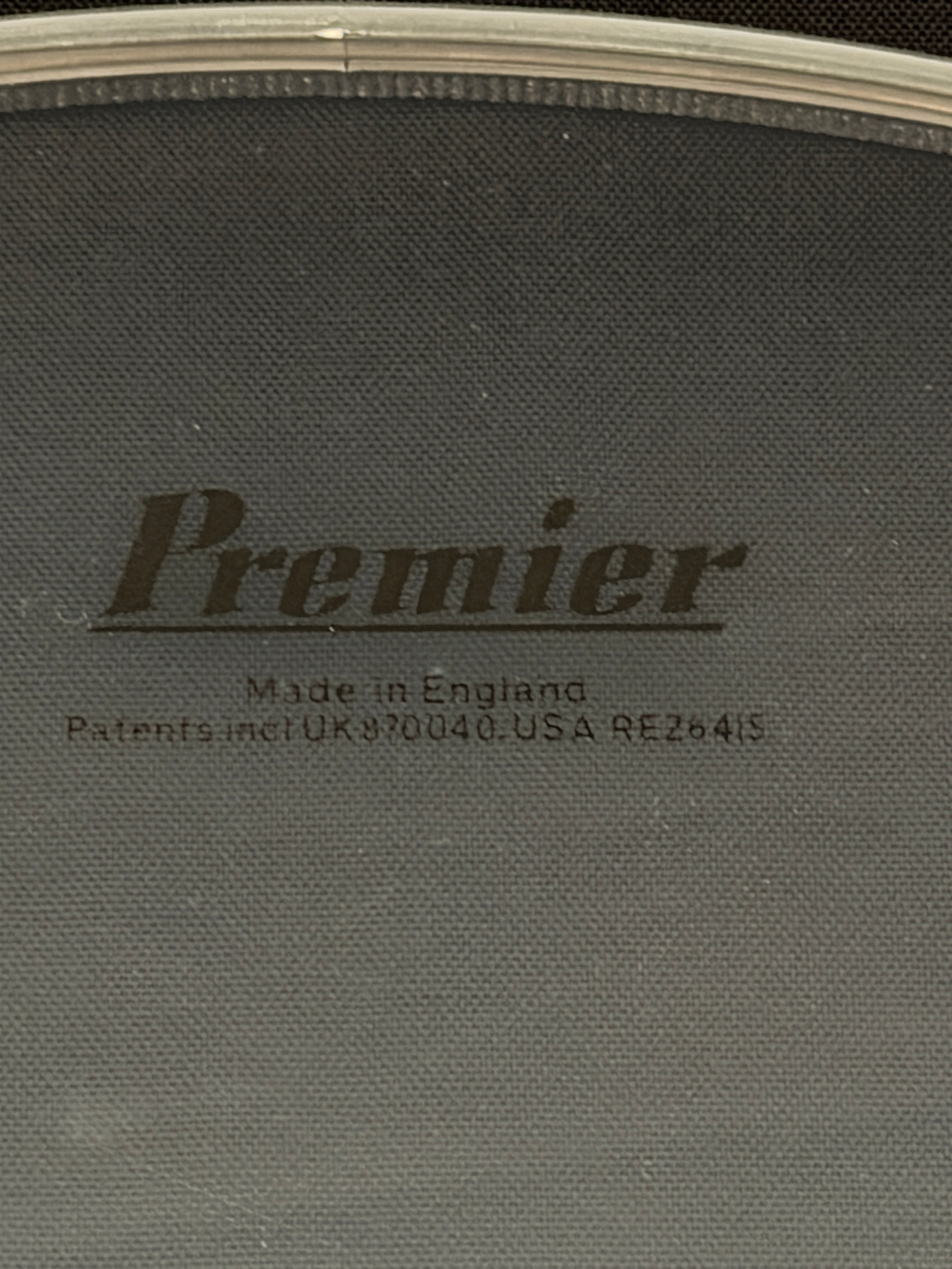 18" Premier Powerplay Black Spot Drum Head model # 2938 from 1978-79 NOS