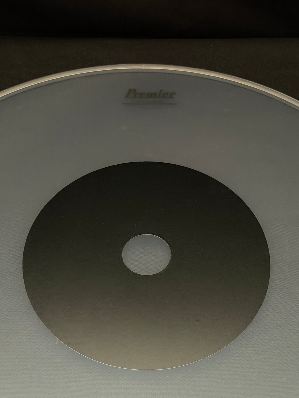 18" Premier Powerplay Black Spot Drum Head model # 2938 from 1978-79 NOS