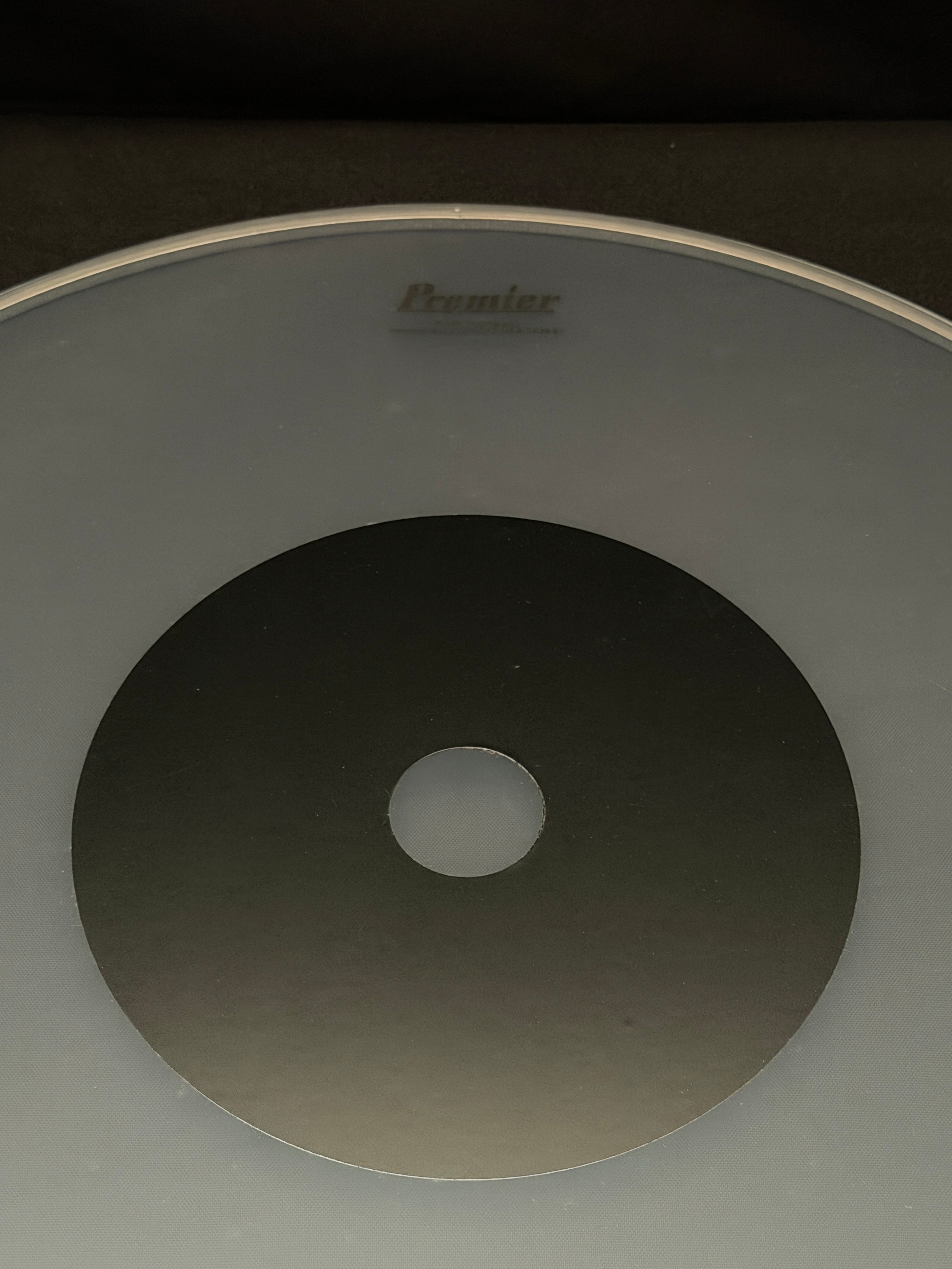 18" Premier Powerplay Black Spot Drum Head model # 2938 from 1978-79 NOS