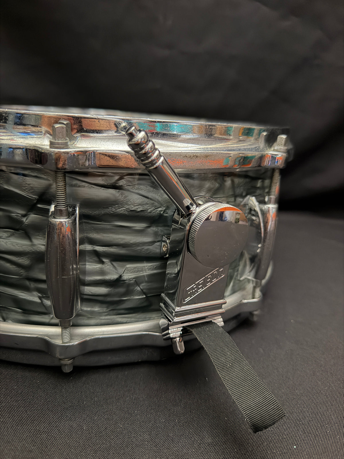 1950's Gretsch Broadkaster Name Band 14" x 5,5" Midnight Blue snare drum