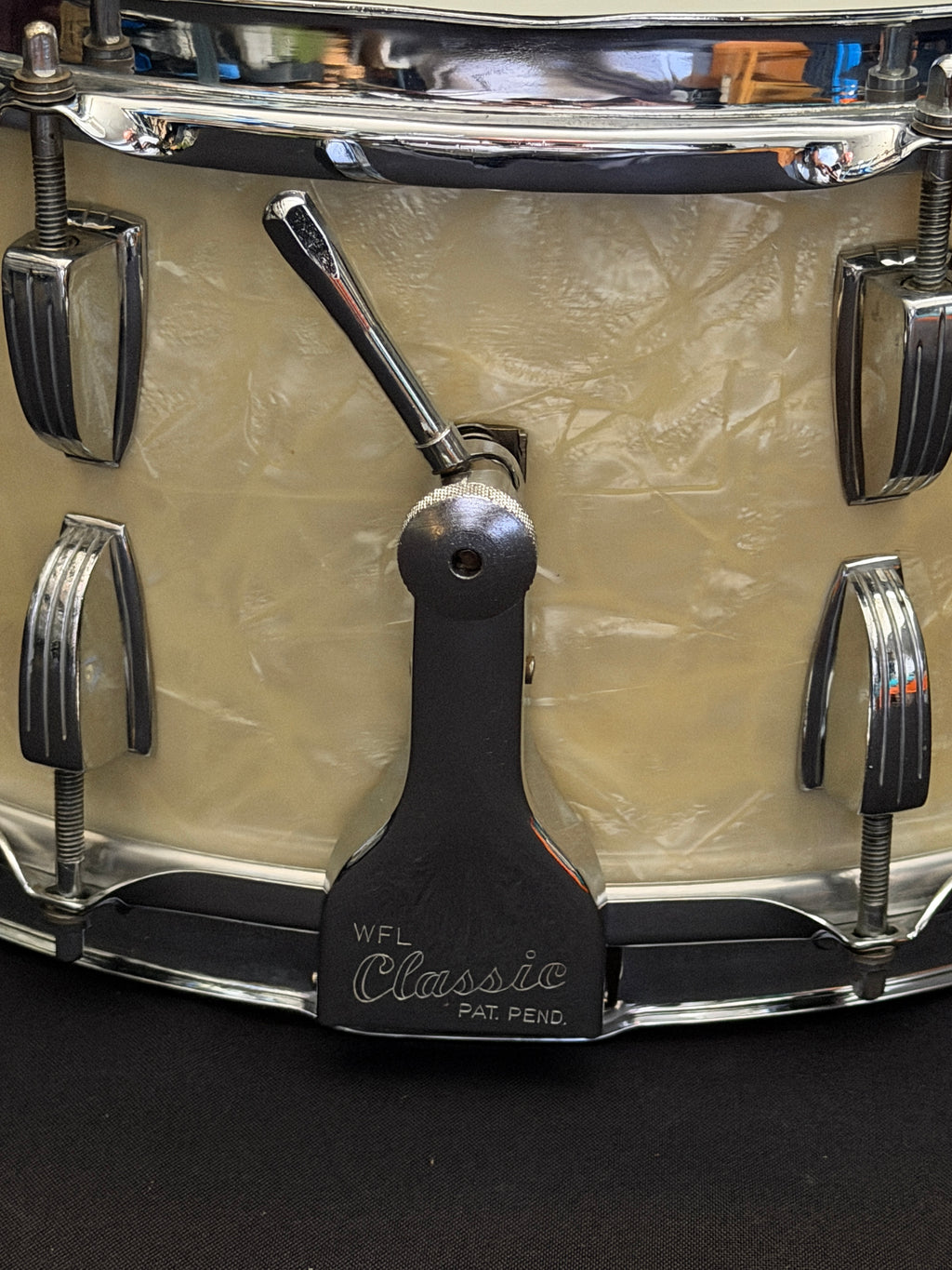 1950's WFL Ludwig New Classic Ray McKinley 14" x 6,5" snare drum White Marine Pearl