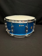 1964 Ludwig Auditorium 14" x 6,5" Blue Sparkle snare drum