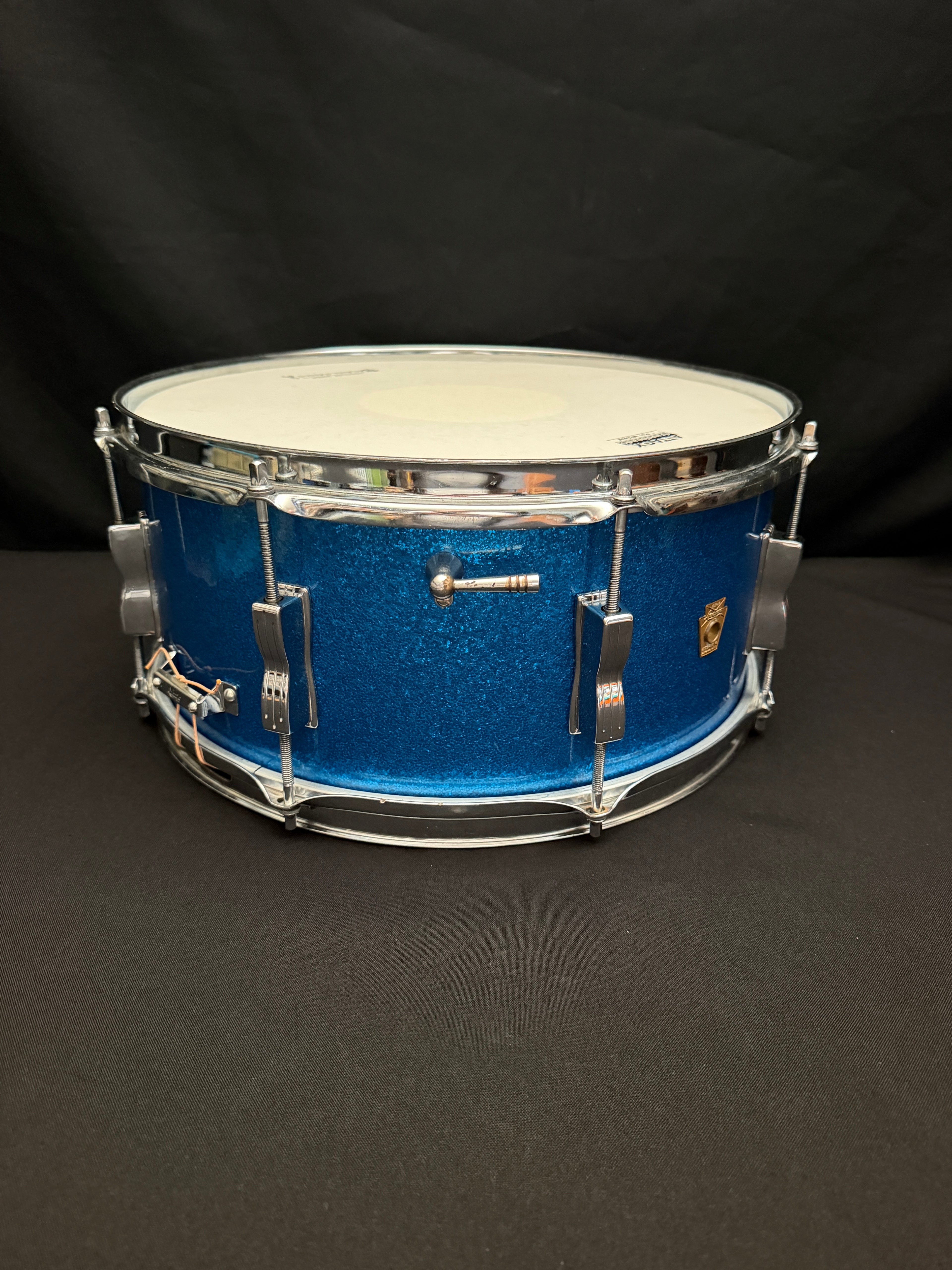 1964 Ludwig Auditorium 14" x 6,5" Blue Sparkle snare drum