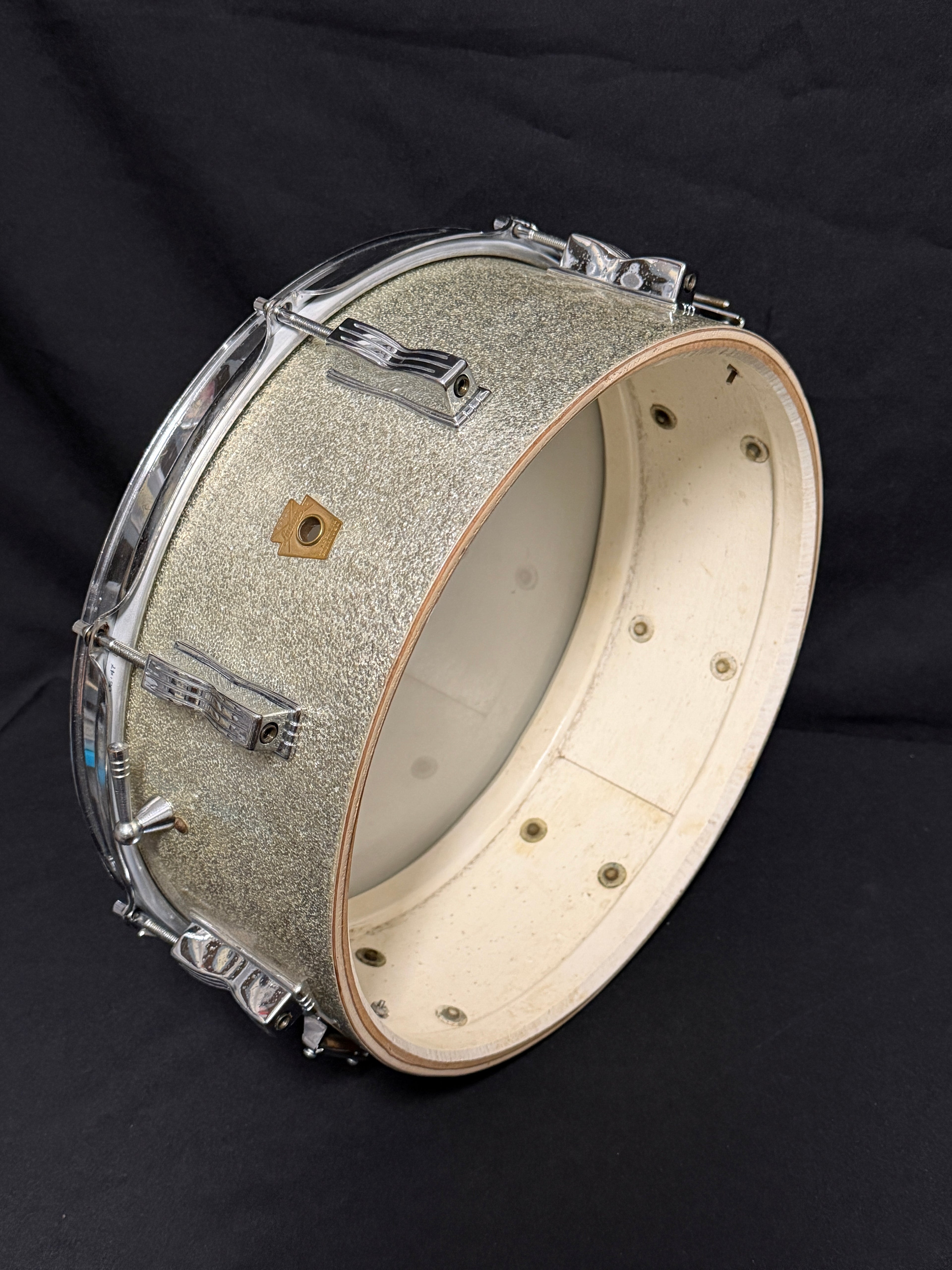 1964 Ludwig Jazz Festival 14" x 5" Silver Sparkle snare drum