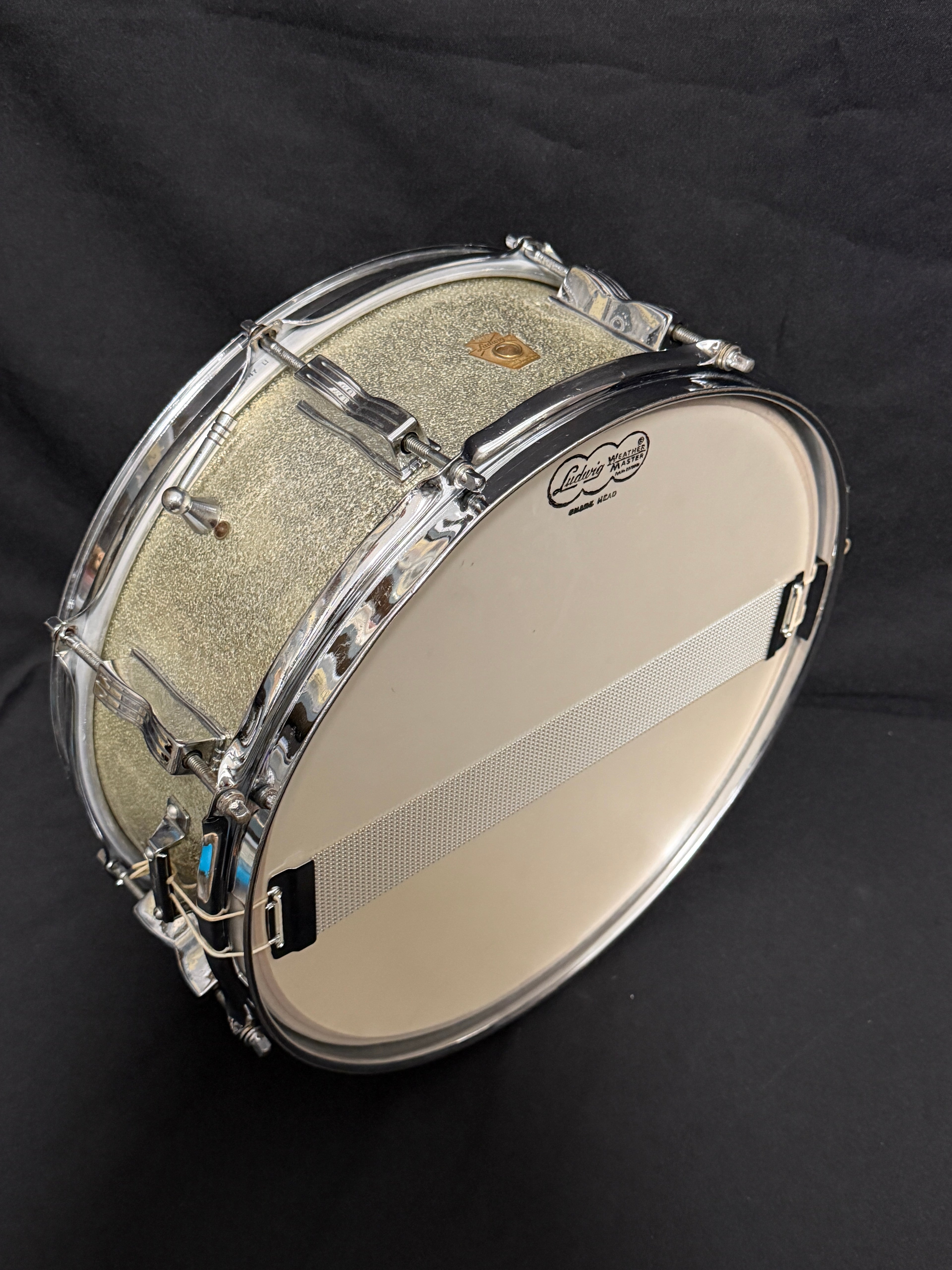 1964 Ludwig Jazz Festival 14" x 5" Silver Sparkle snare drum