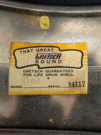 1965 Gretsch COB model 4160 snare drum 14" x 5"