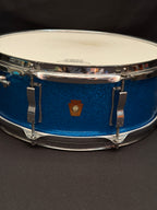 1965 Ludwig Jazz Festival 14" x 5" Blue Sparkle snare drum