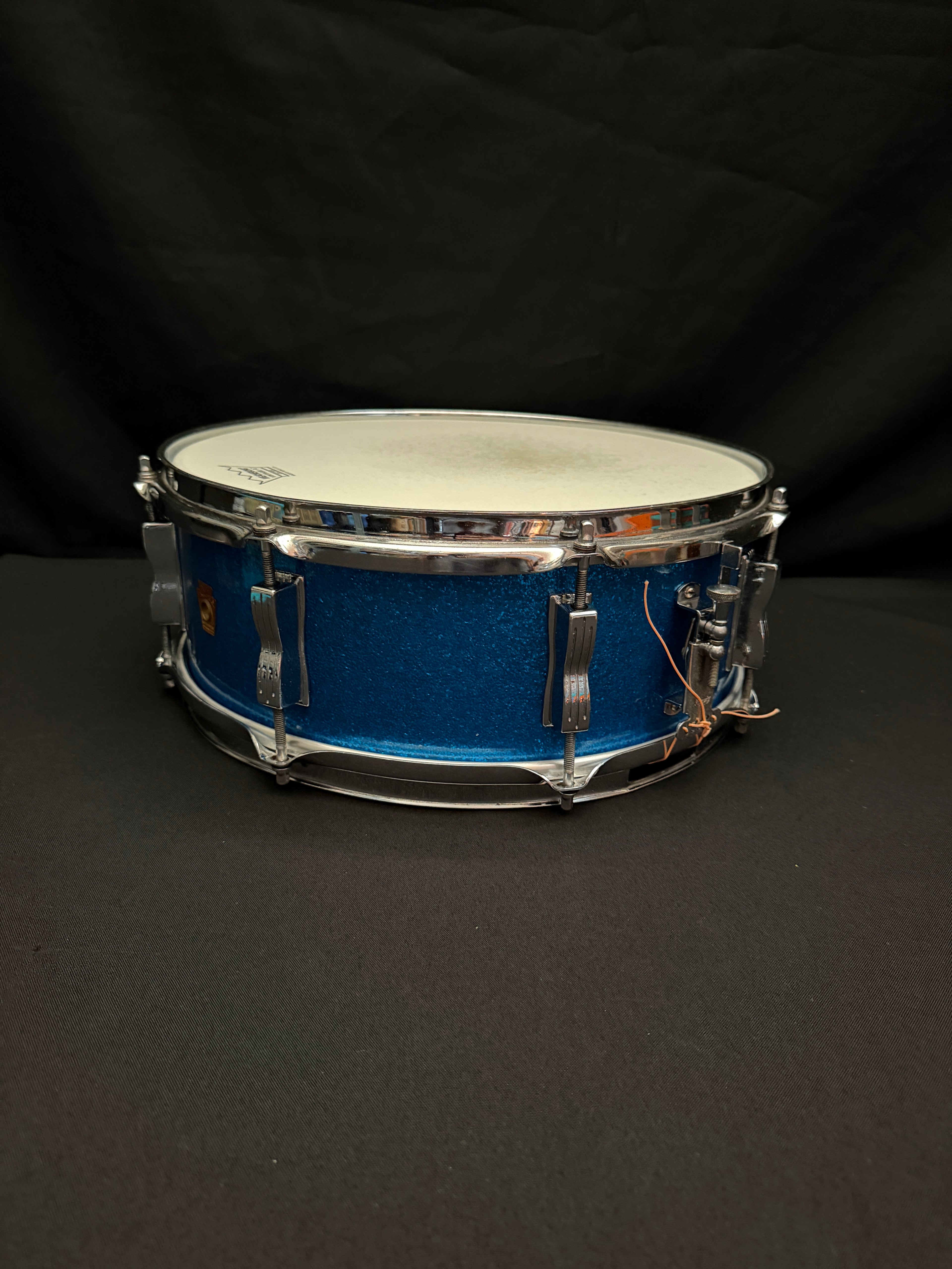 1965 Ludwig Jazz Festival 14" x 5" Blue Sparkle snare drum