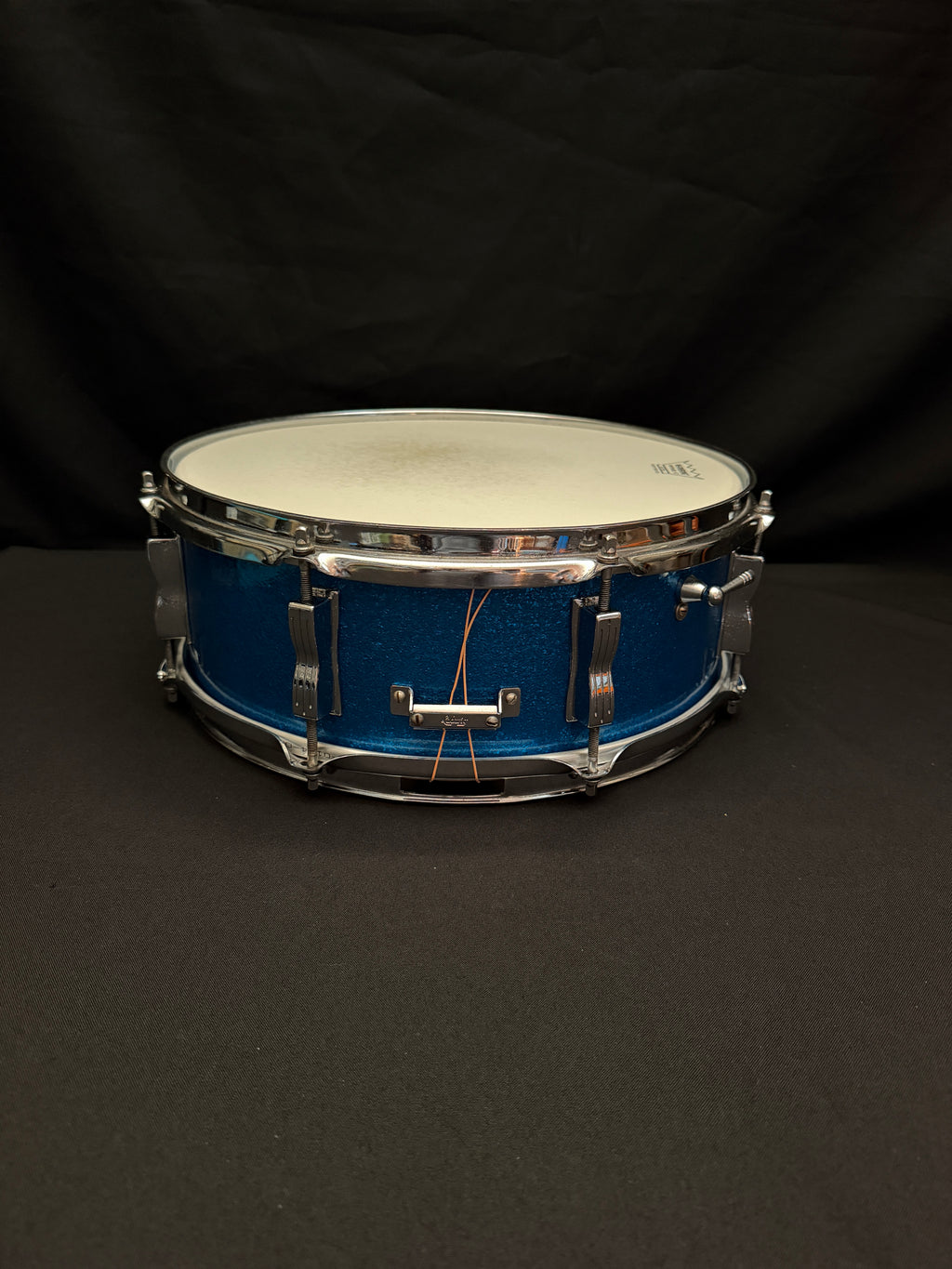 1965 Ludwig Jazz Festival 14" x 5" Blue Sparkle snare drum