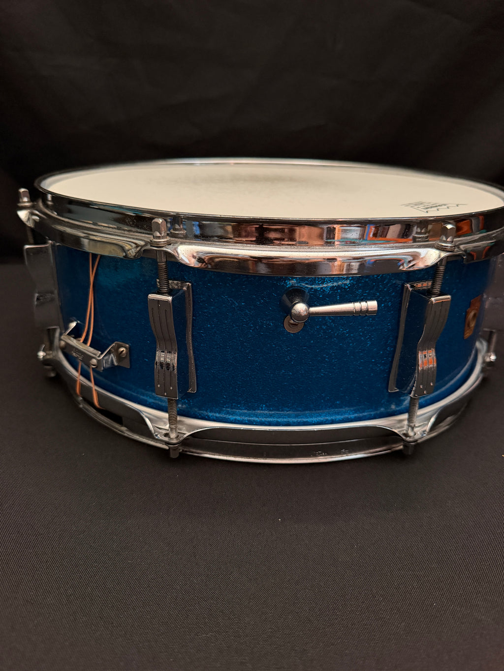 1965 Ludwig Jazz Festival 14" x 5" Blue Sparkle snare drum