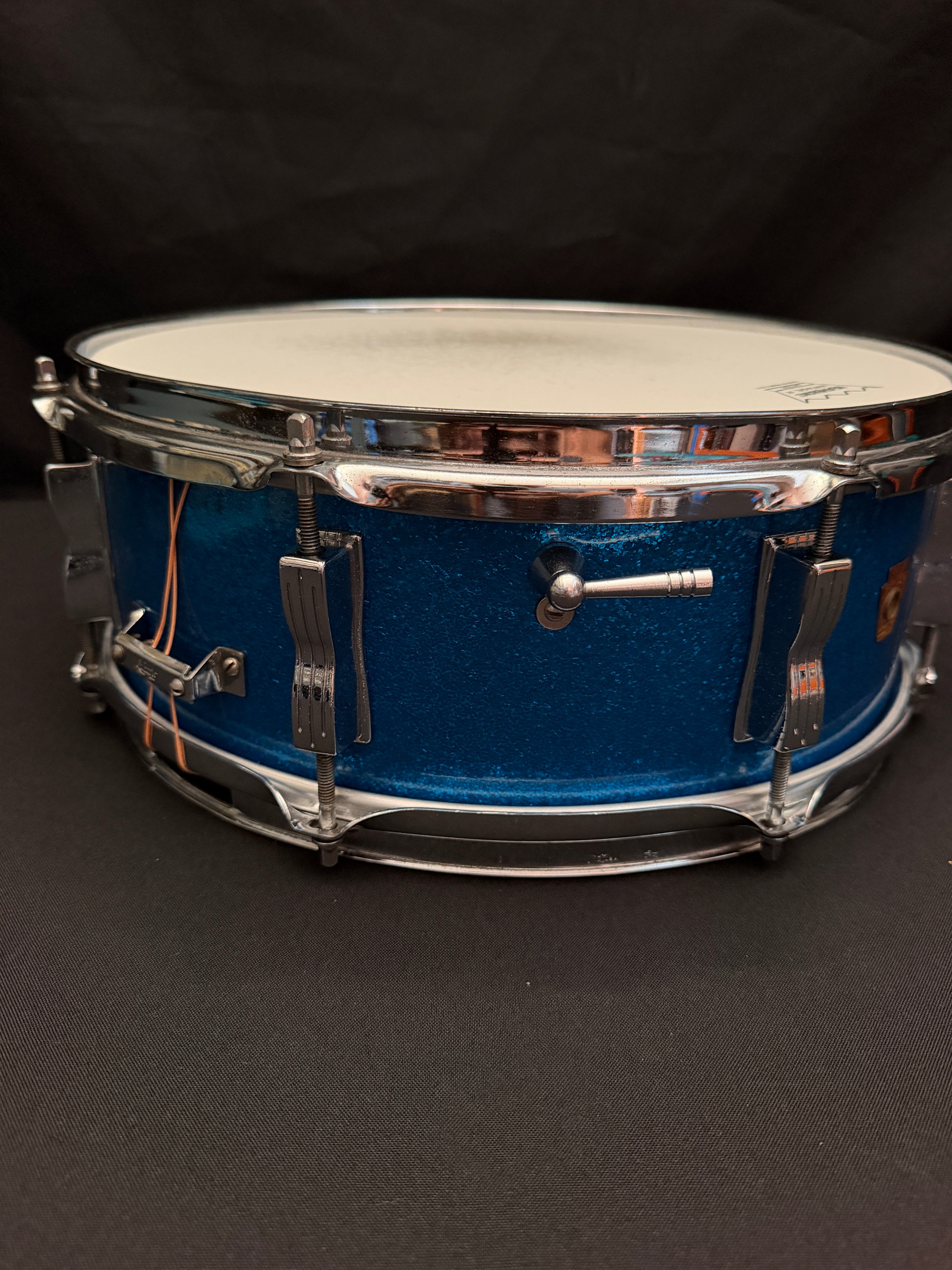 1965 Ludwig Jazz Festival 14" x 5" Blue Sparkle snare drum